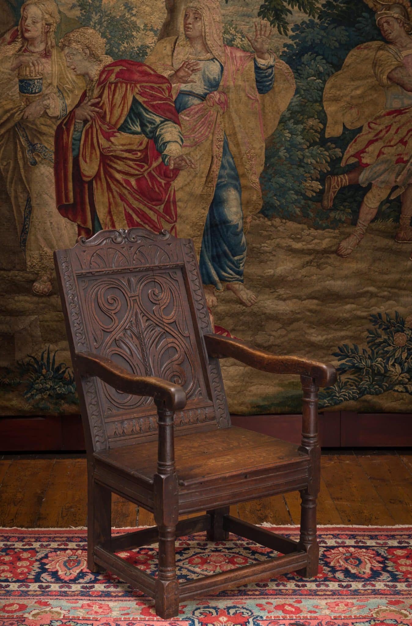 Charles I joined oak armchair