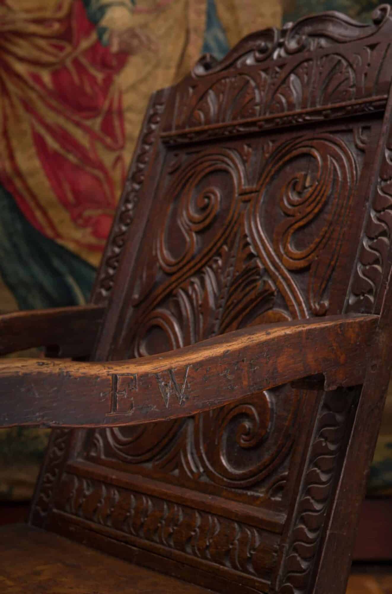 Charles I joined oak armchair