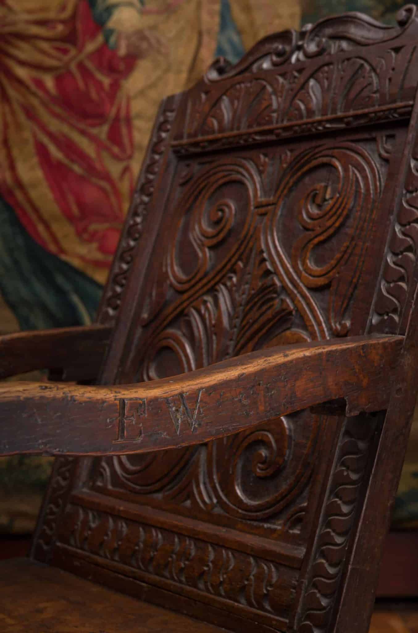Charles I joined oak armchair