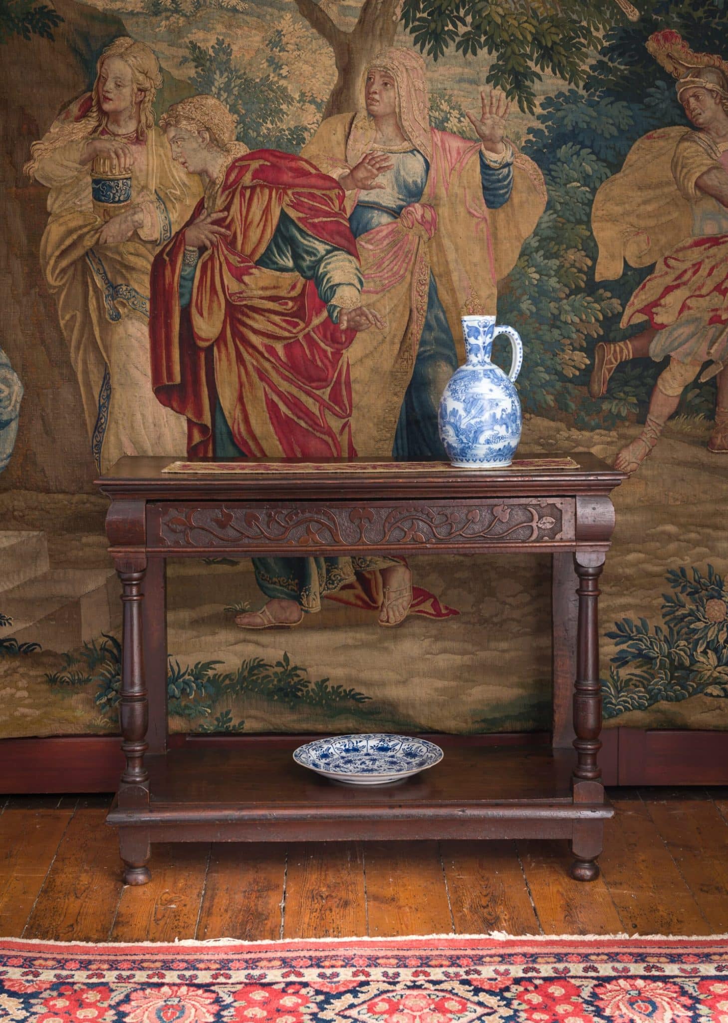 Charles II Oak Carved Court Cupboard