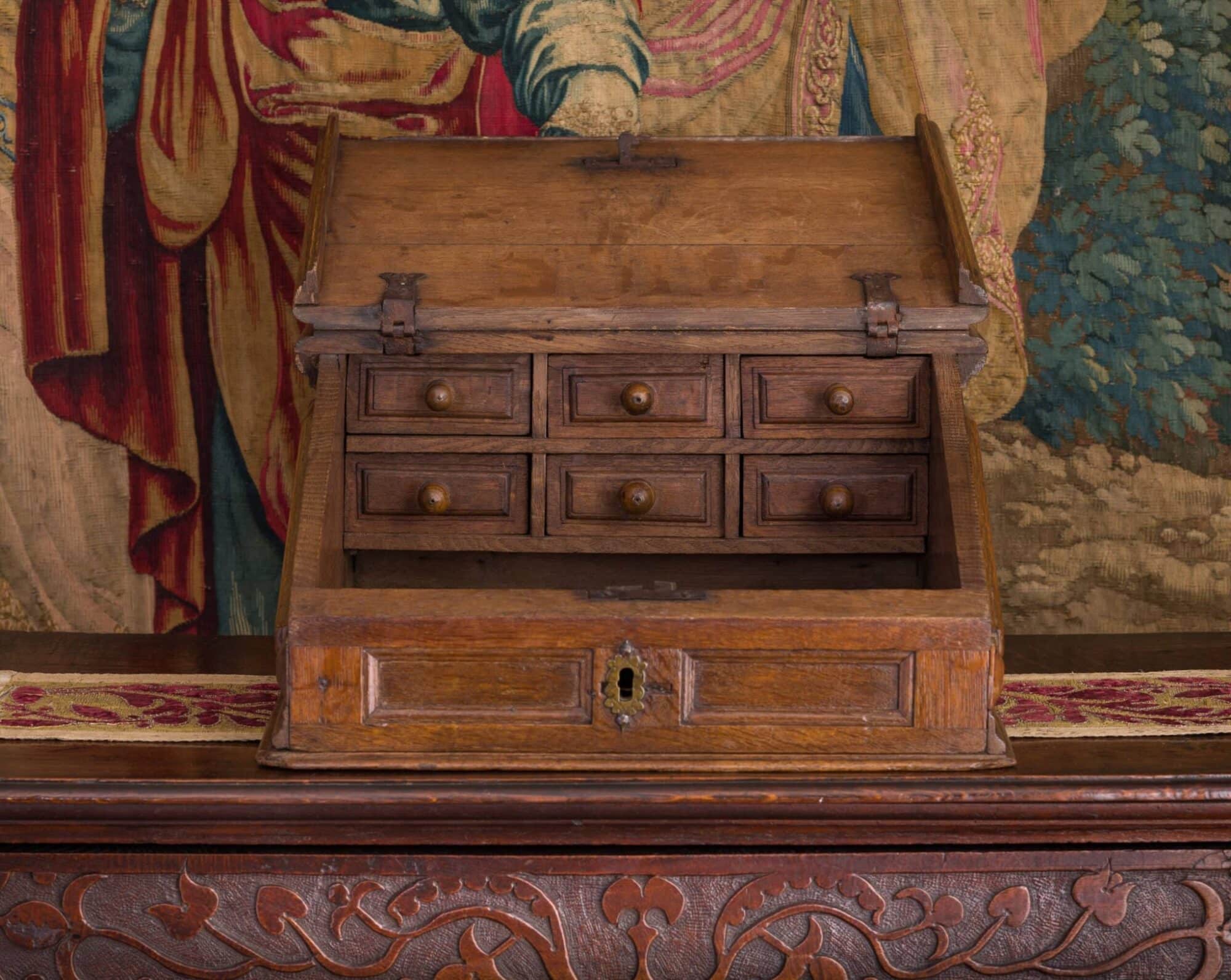 17th century oak desk box