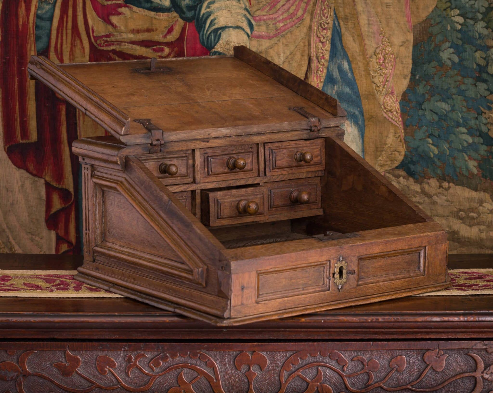 17th century oak desk box