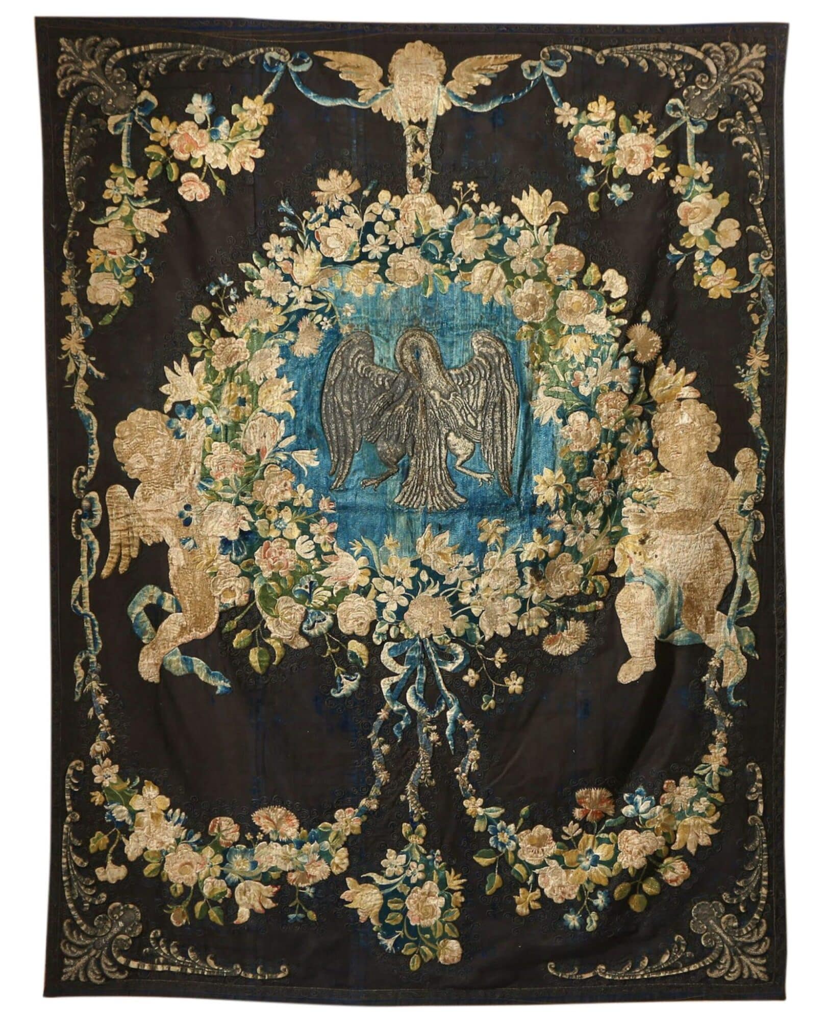 Renaissance velvet wall or bed hanging