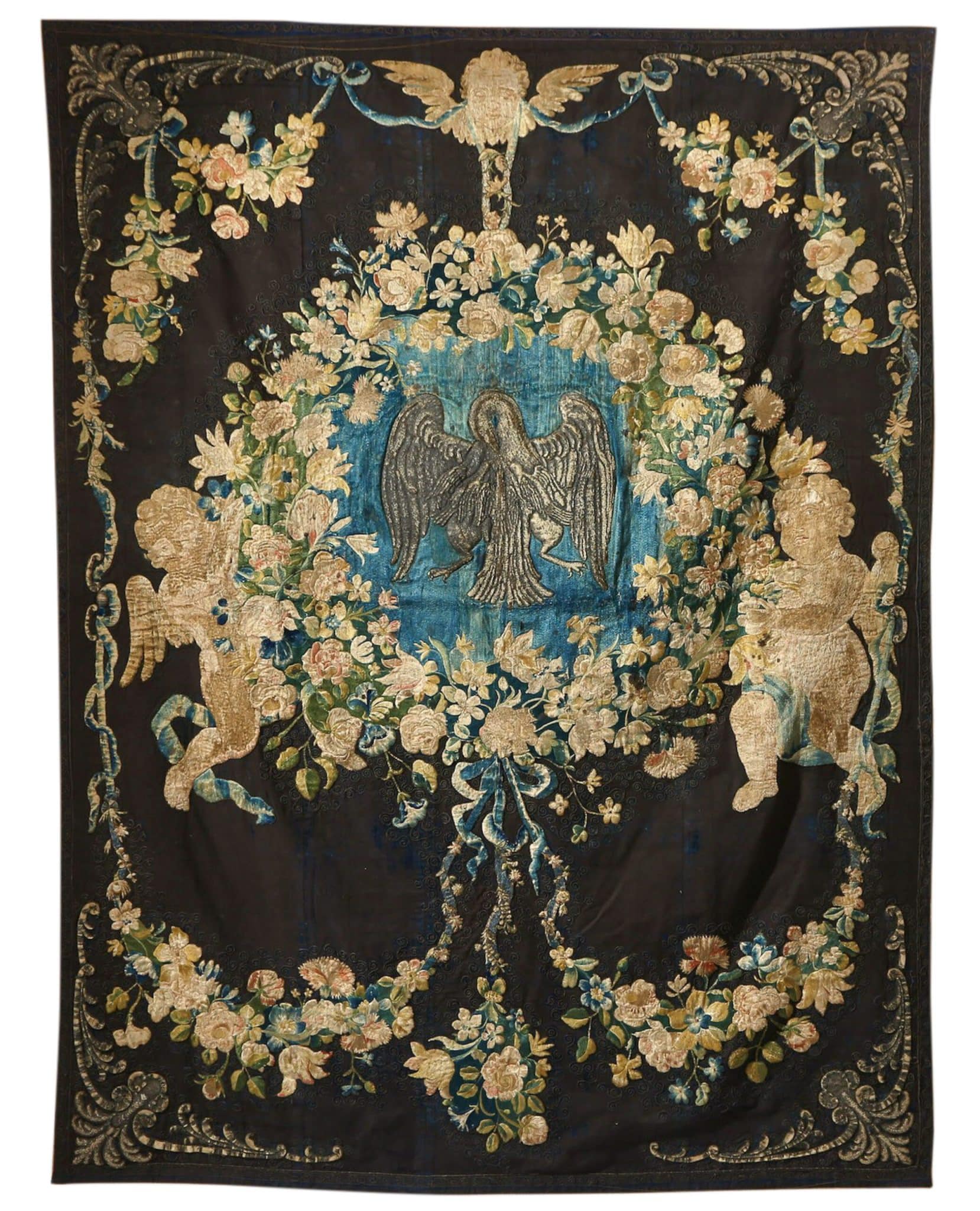 Renaissance velvet wall or bed hanging