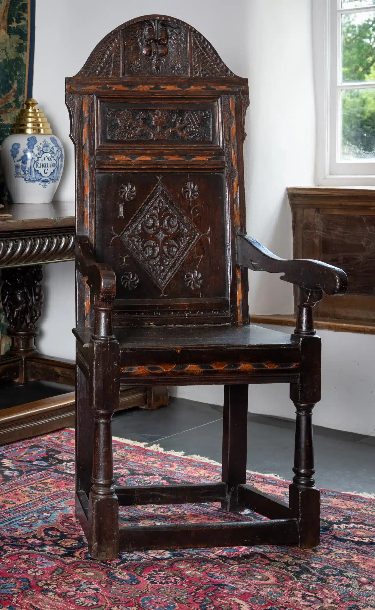 James I joined oak armchair