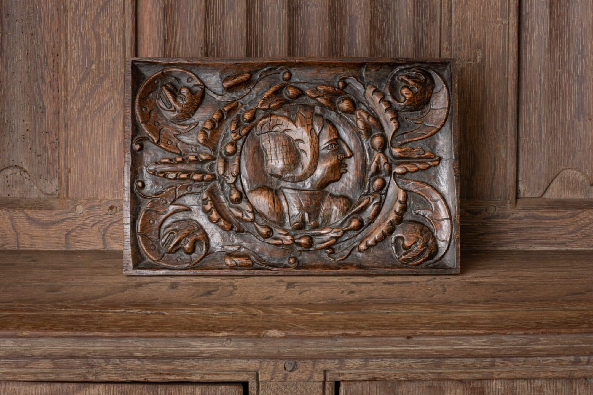 Henry VIII oak portrait panel