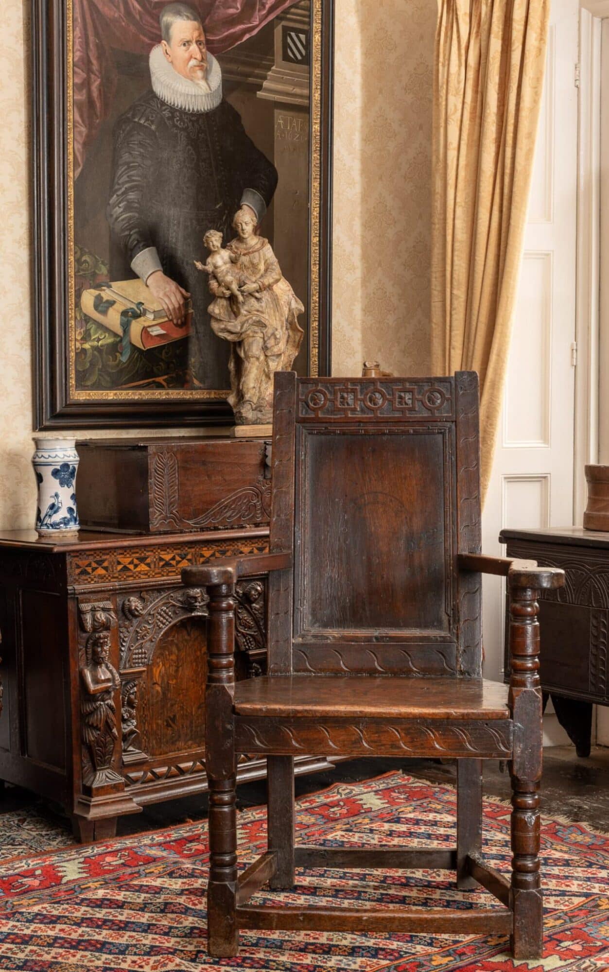 James I Joined Oak “Caqueteuse” Armchair