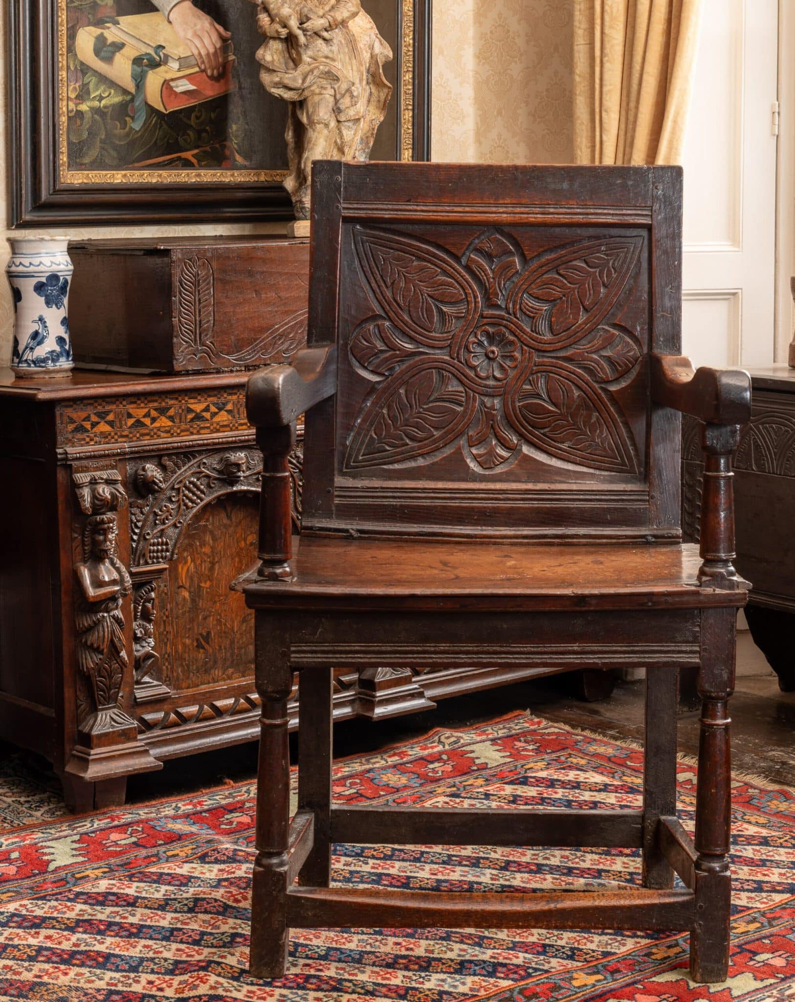 Charles I Joined Oak Armchair