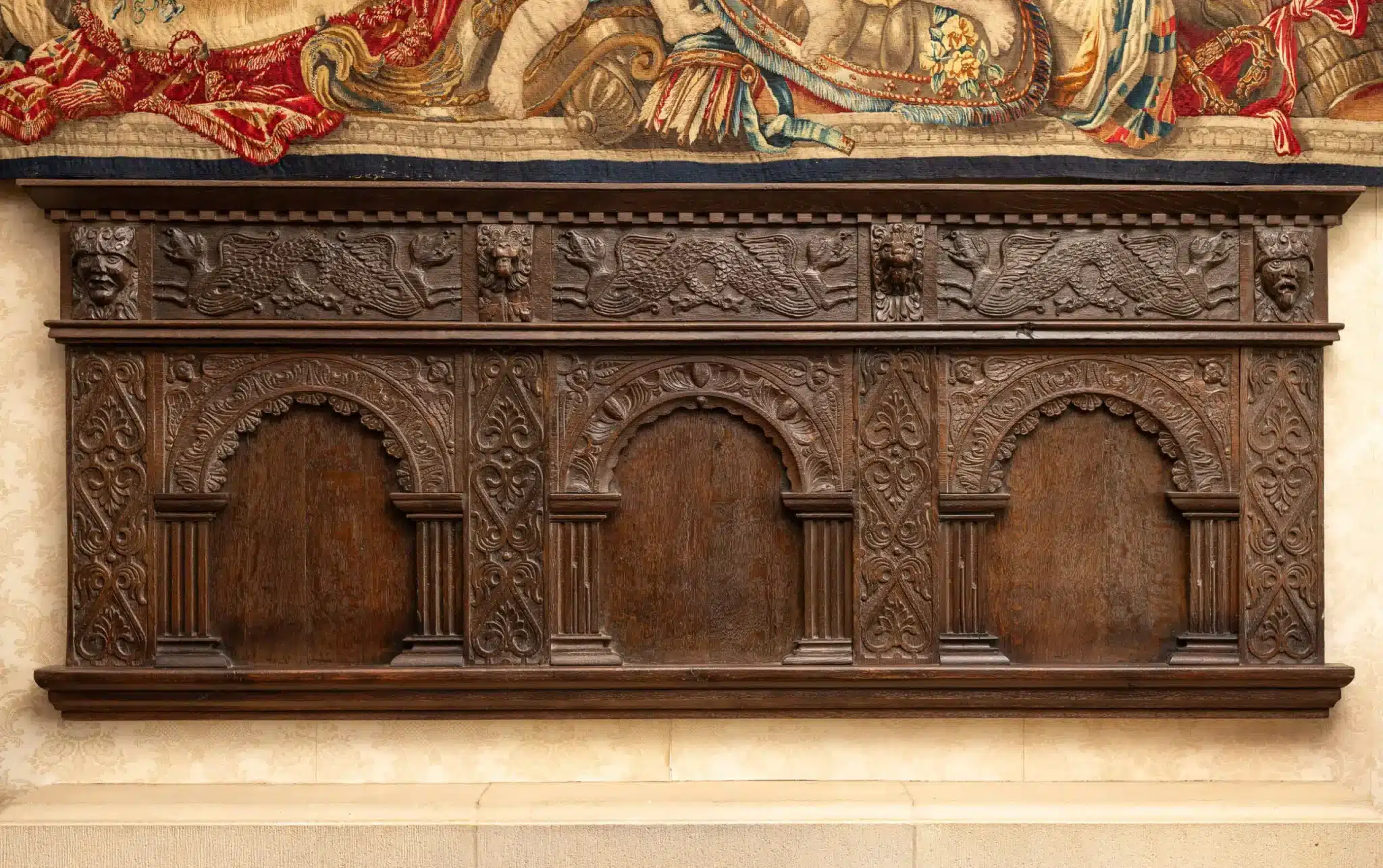 Elizabeth I oak overmantel