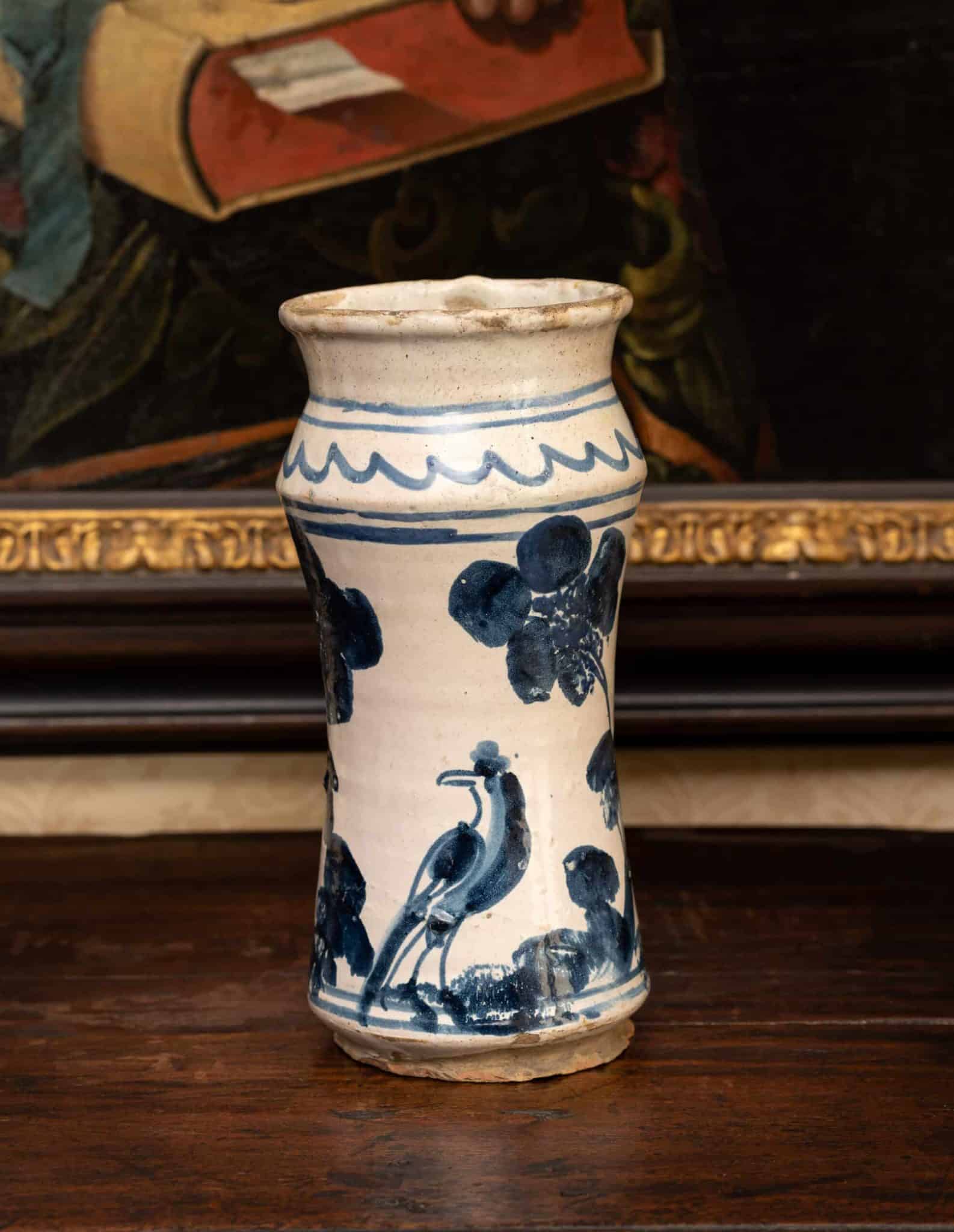 Italian Maiolica Albarello Drug Jar