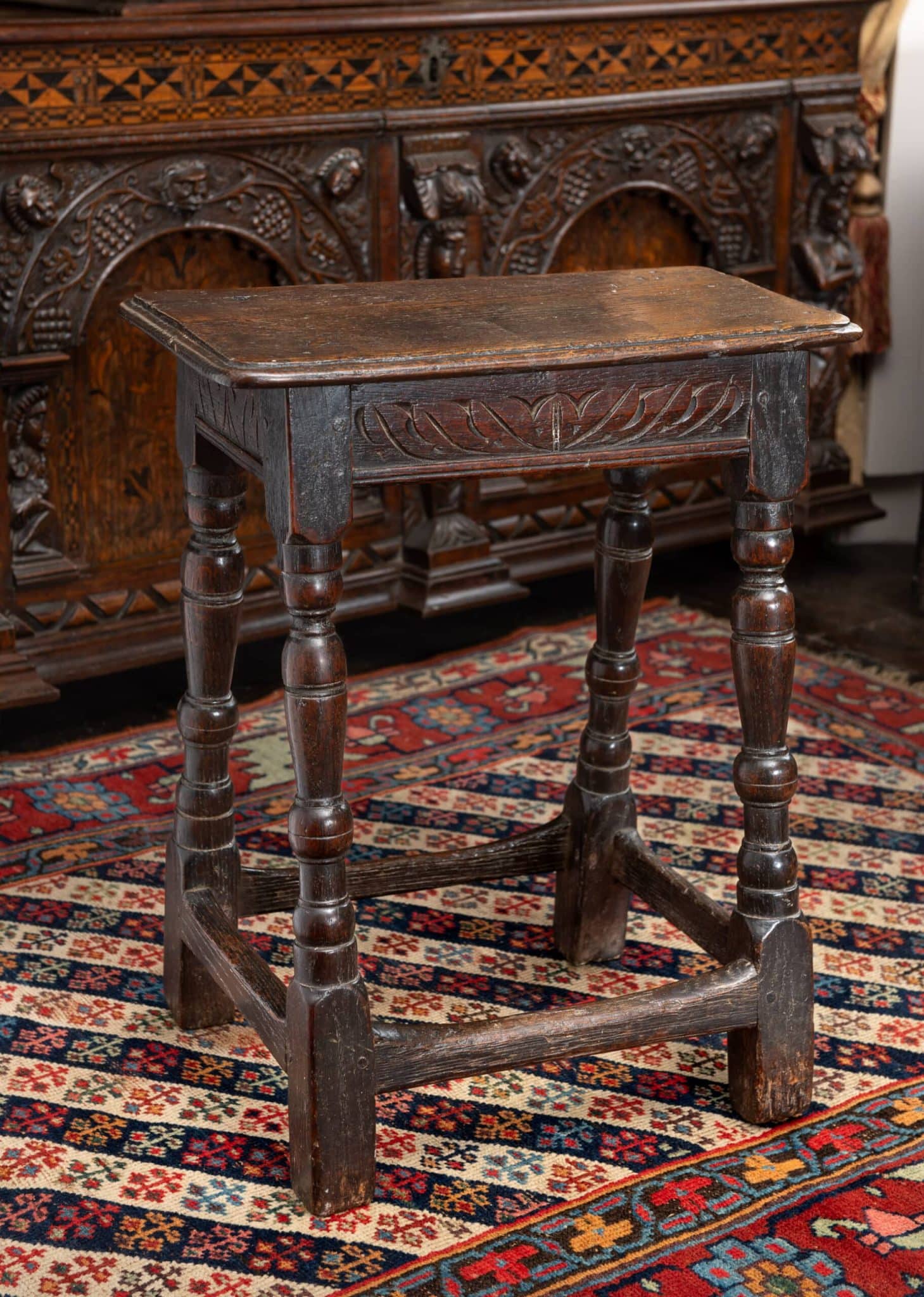 Charles I joined oak stool