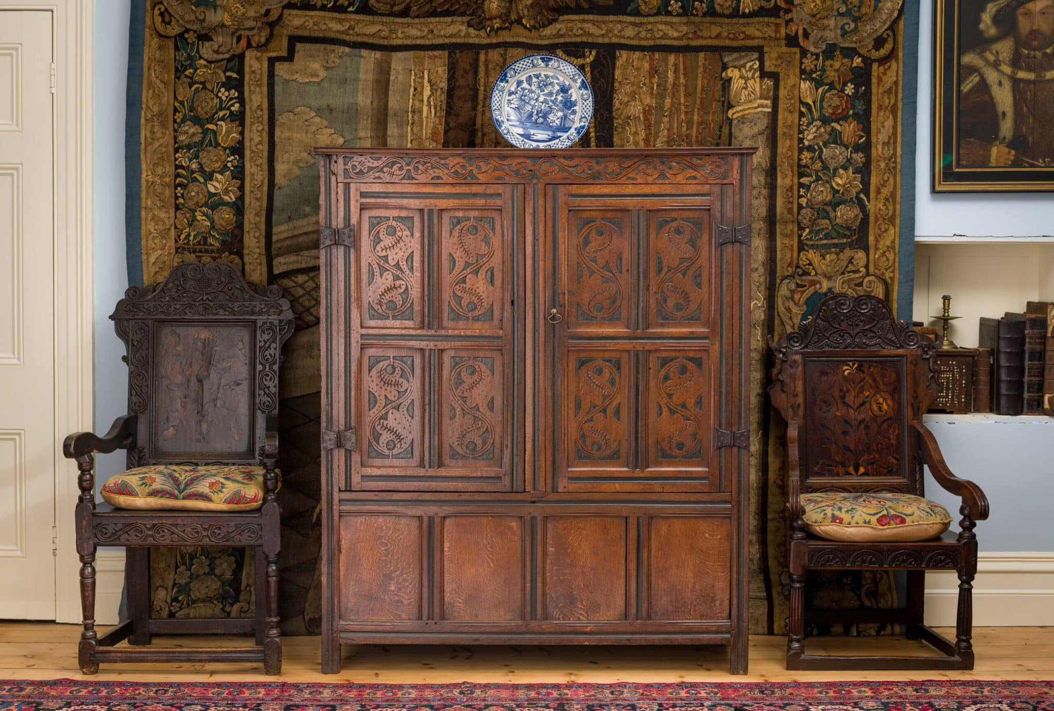 Charles II joined oak clothes press