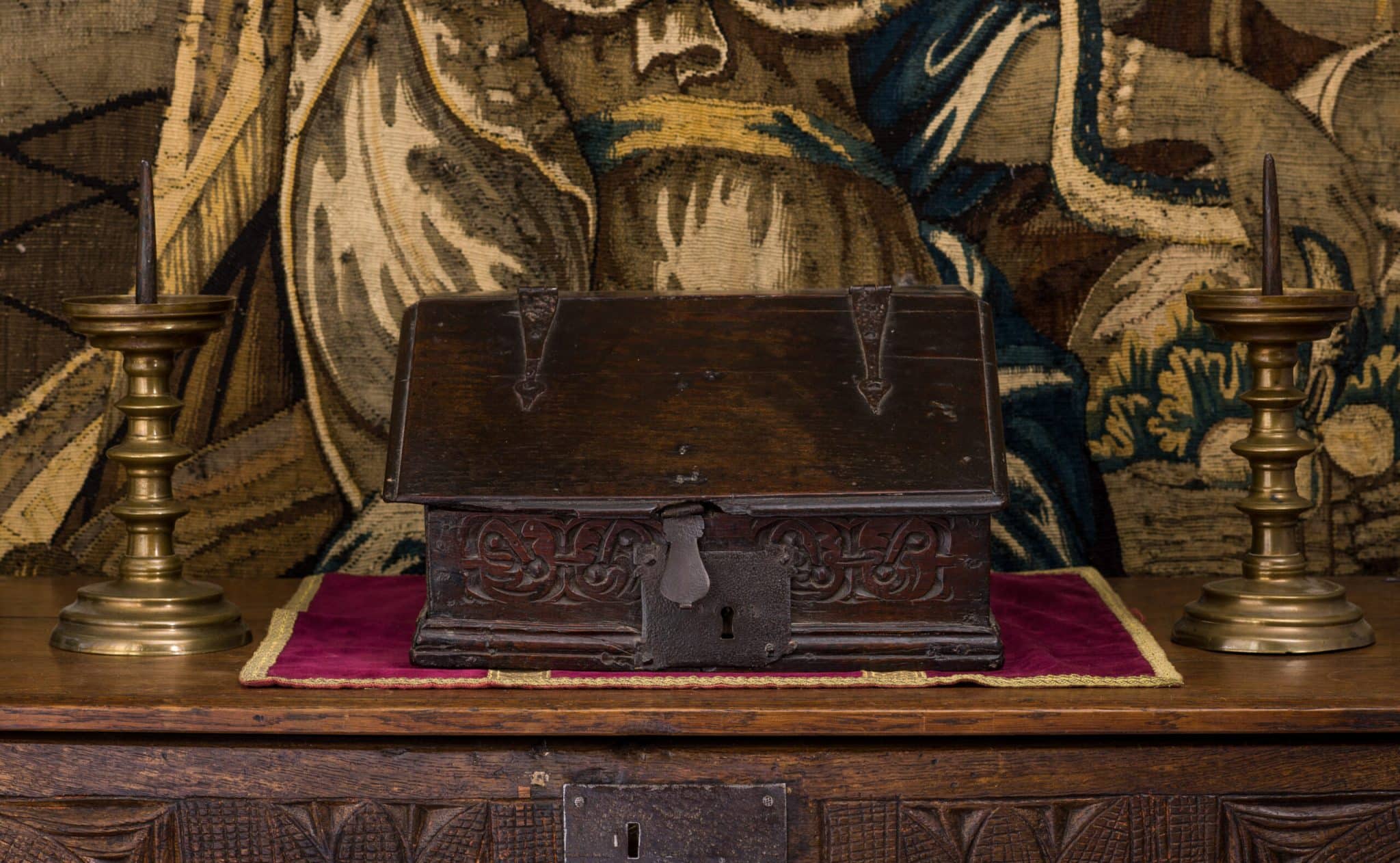Charles I oak desk box