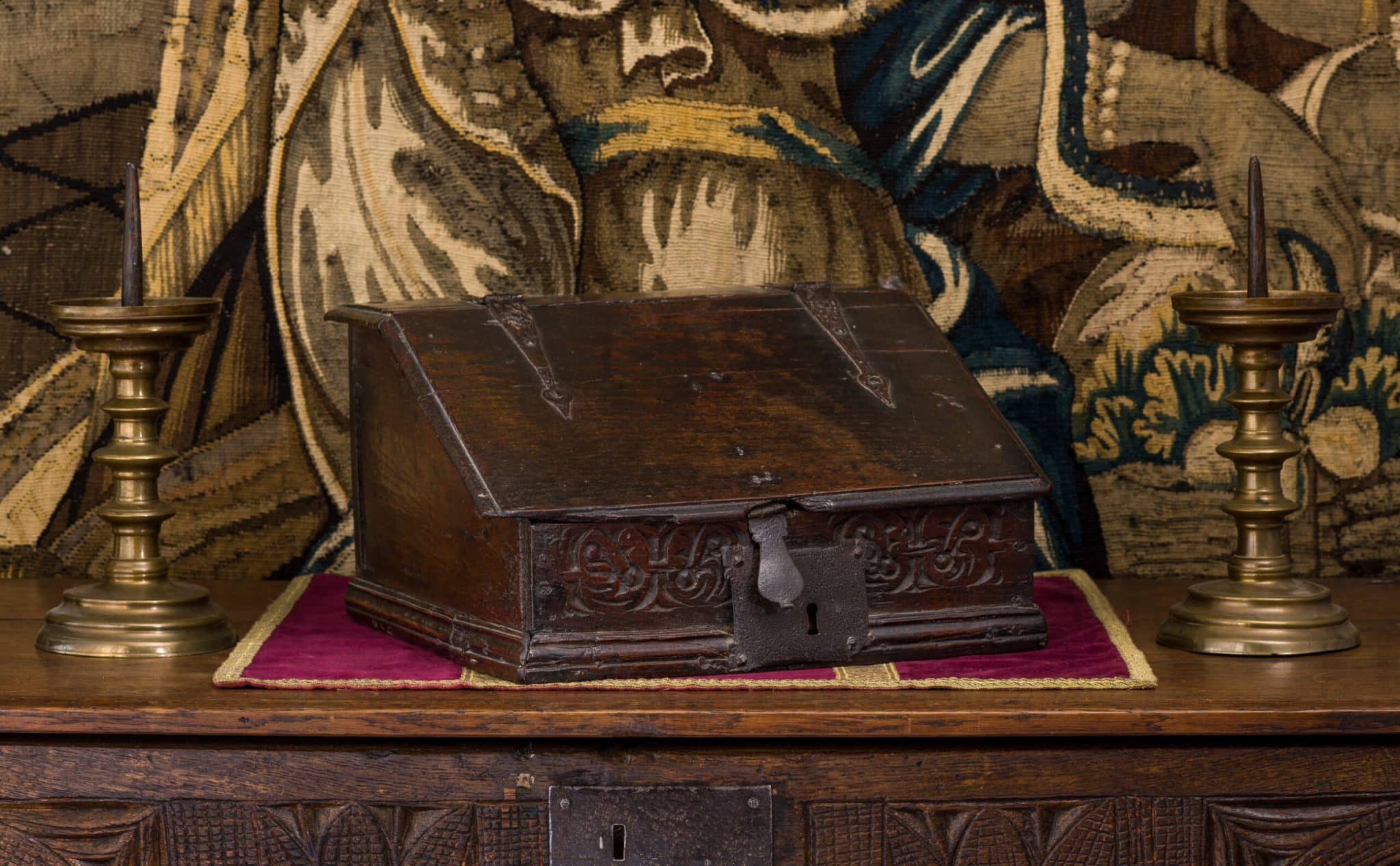 Charles I oak desk box