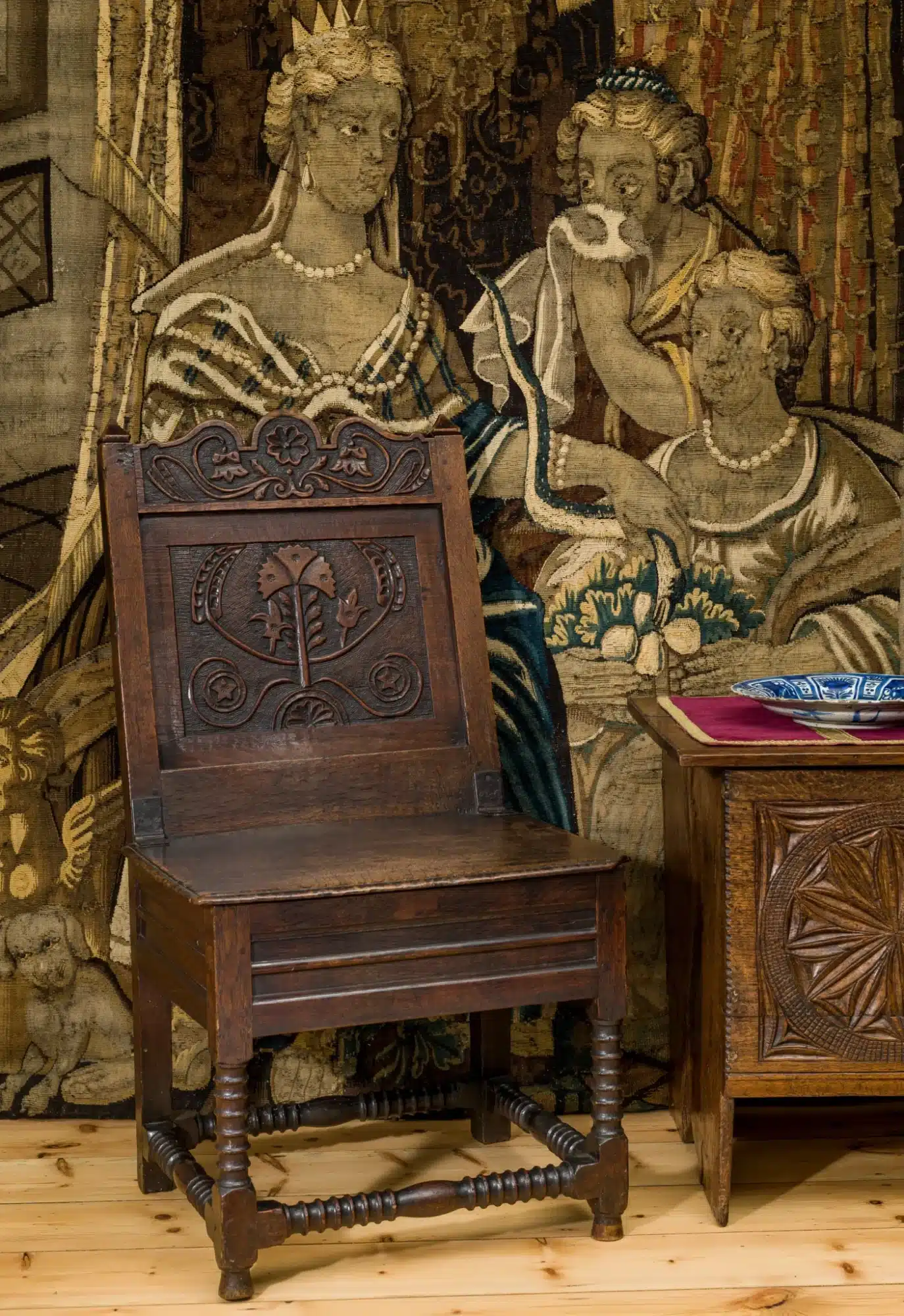 Charles II oak chair