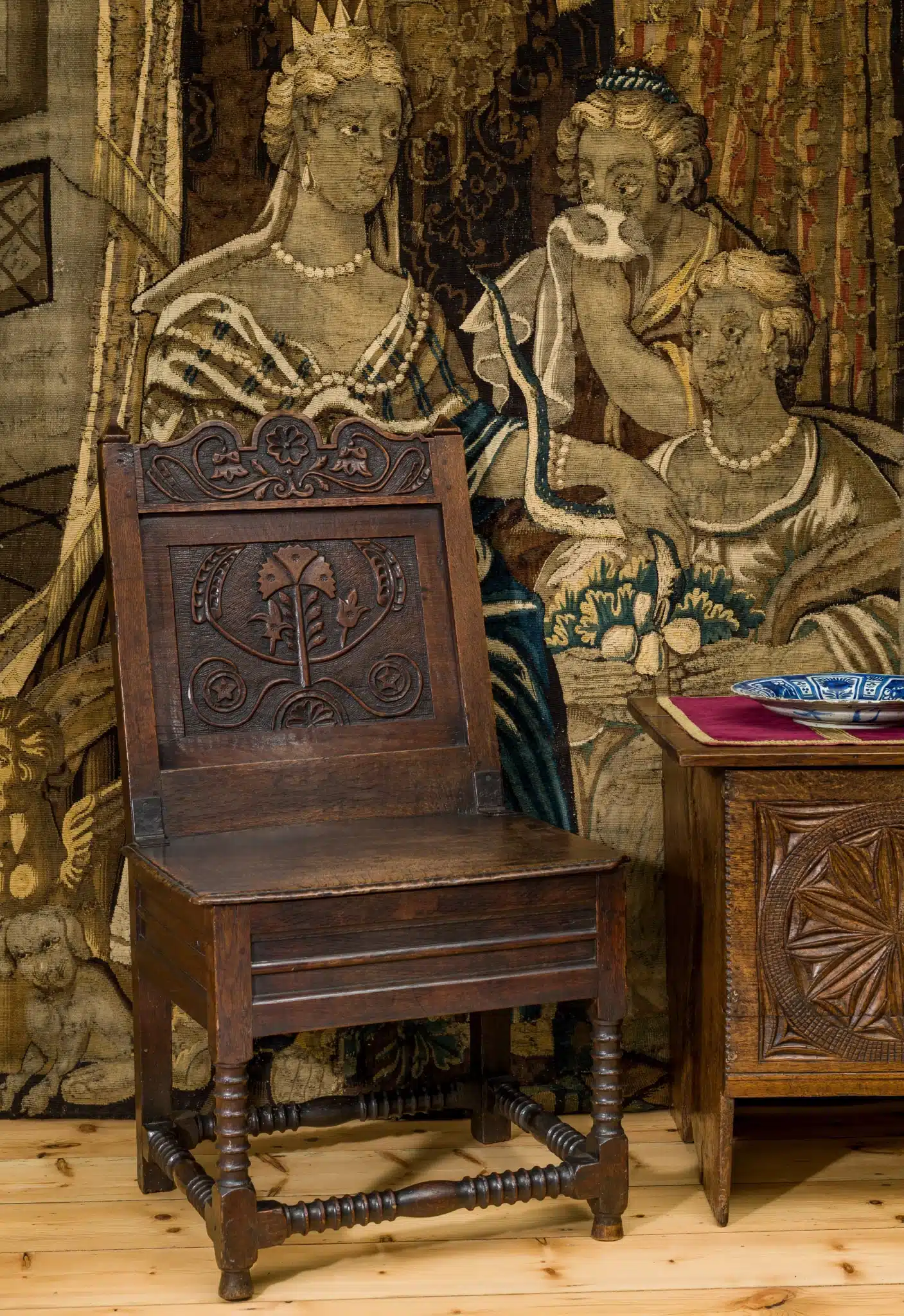 Charles II oak chair