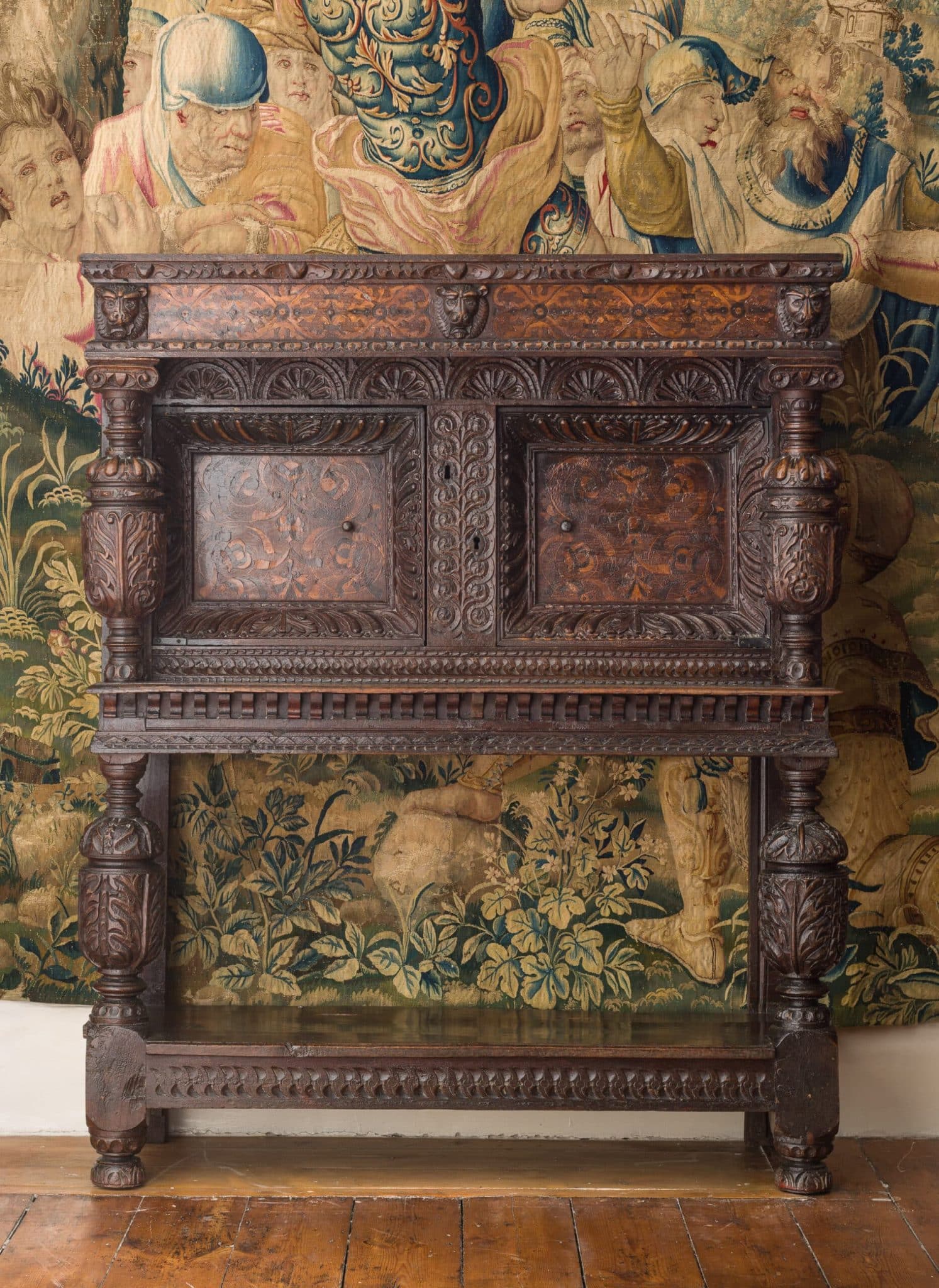 Elizabeth I oak livery cupboard