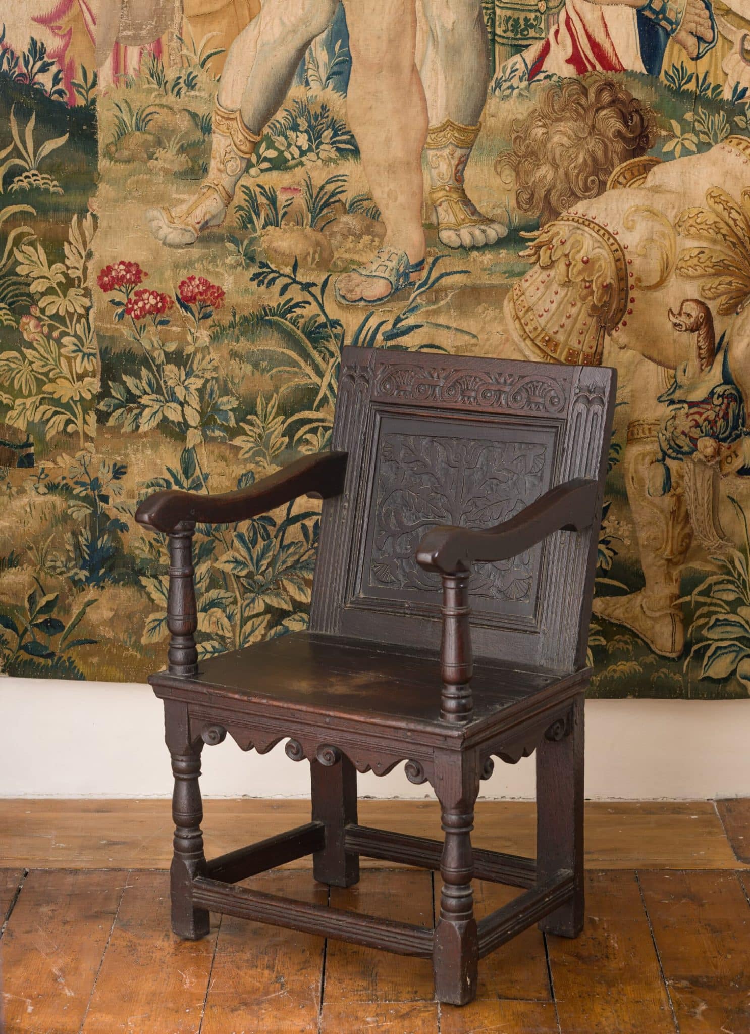 Charles I joined oak armchair