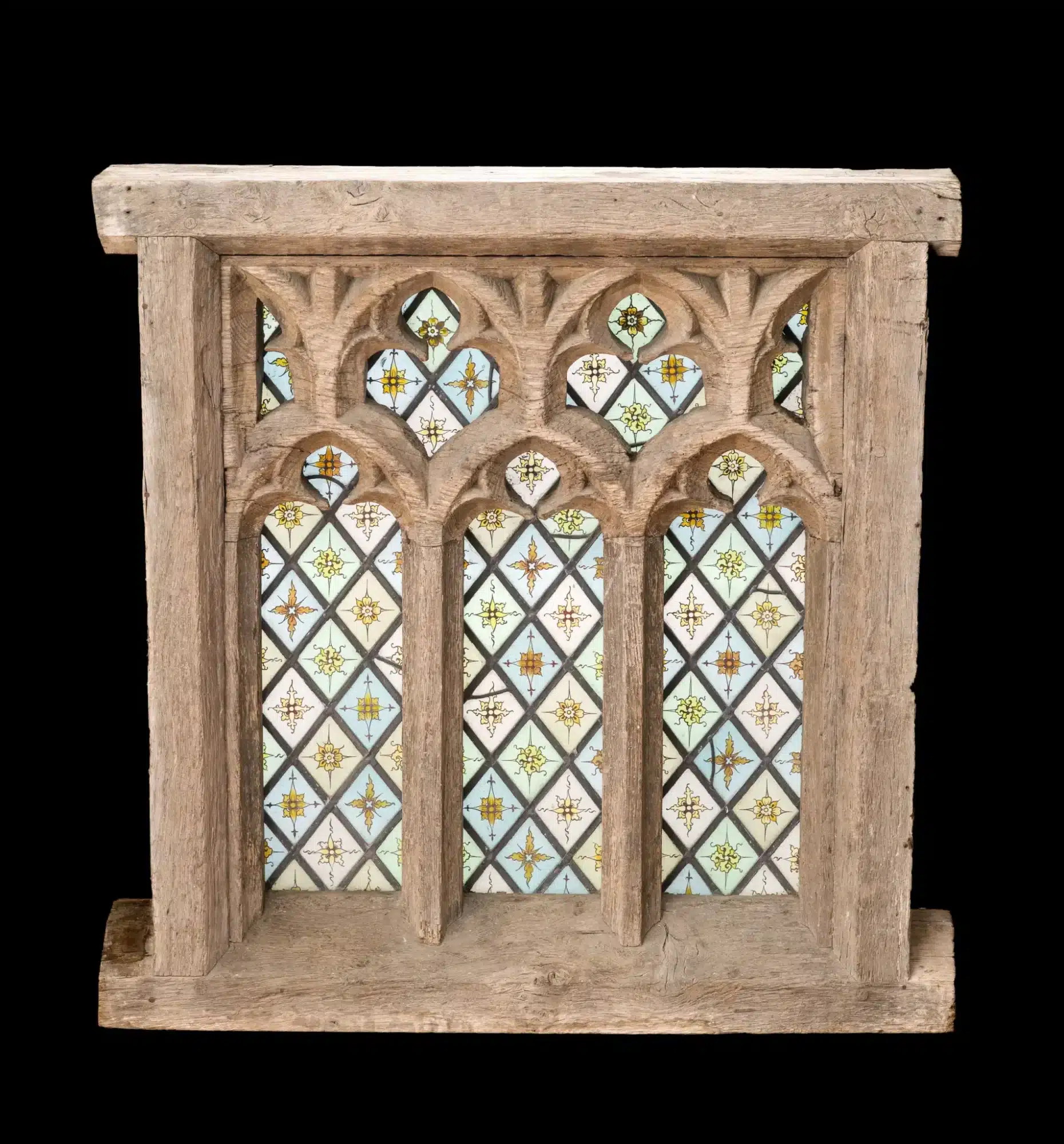 15th century English medieval oak window