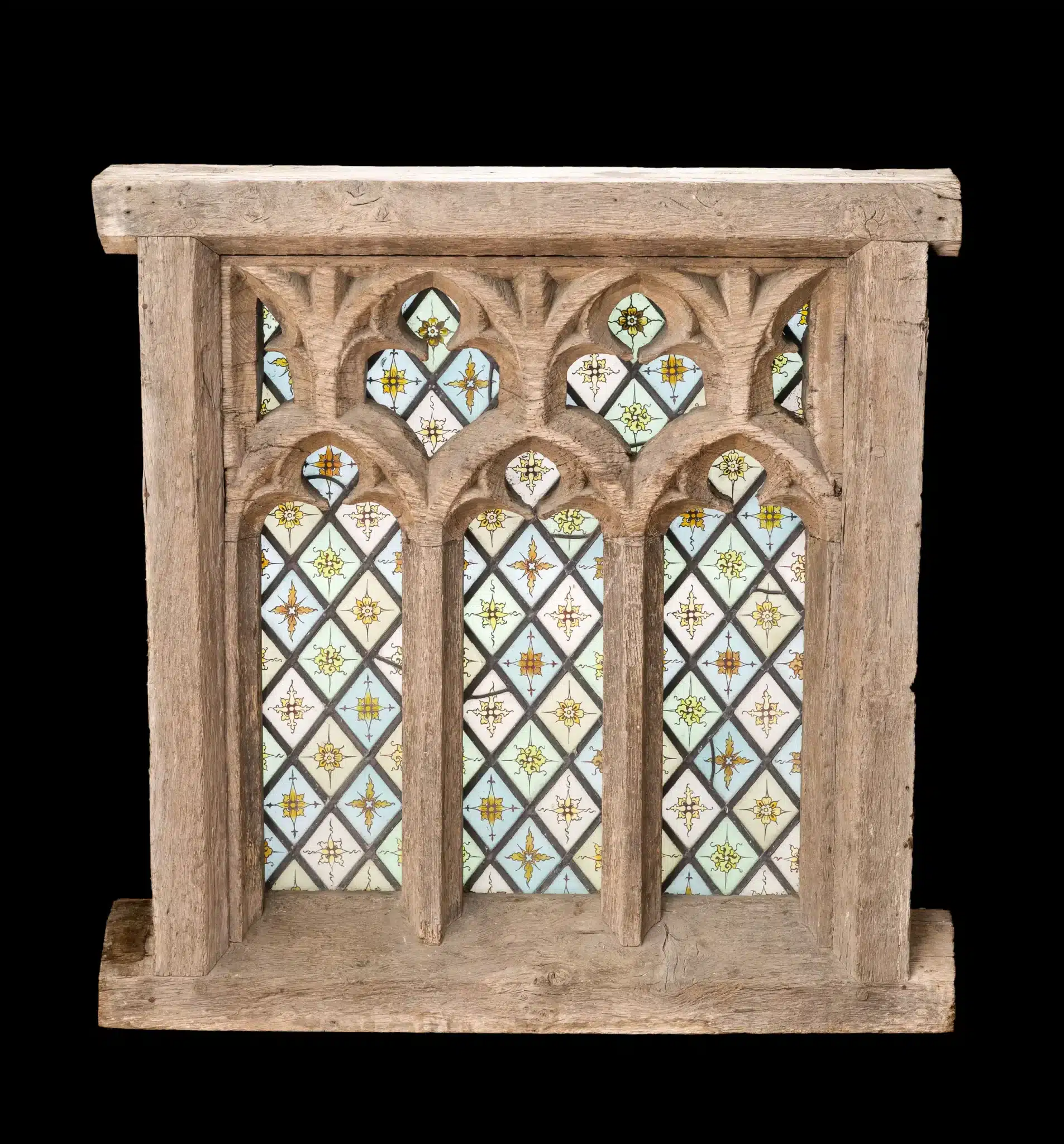 15th century English medieval oak window