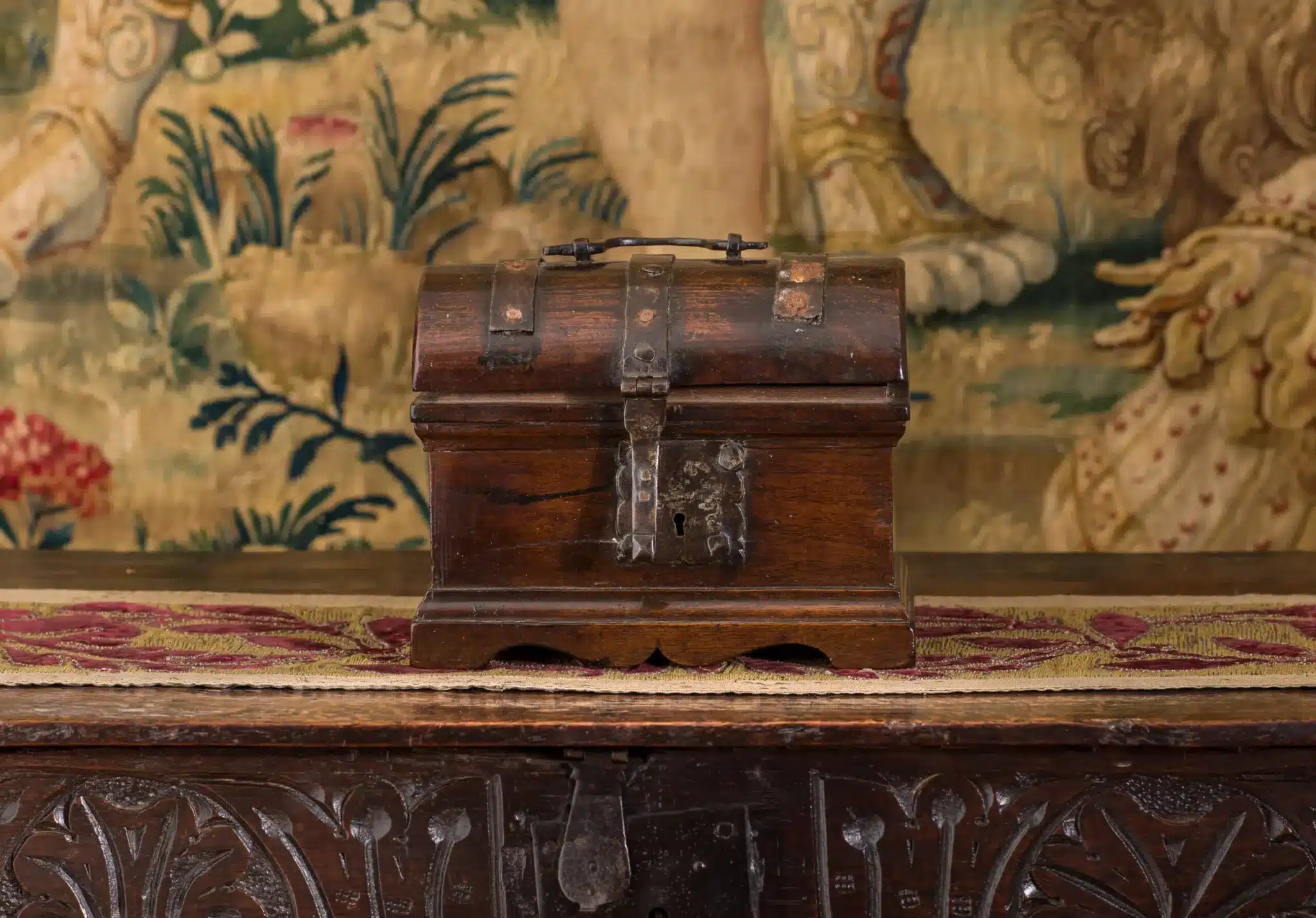 Late Gothic Walnut Casket