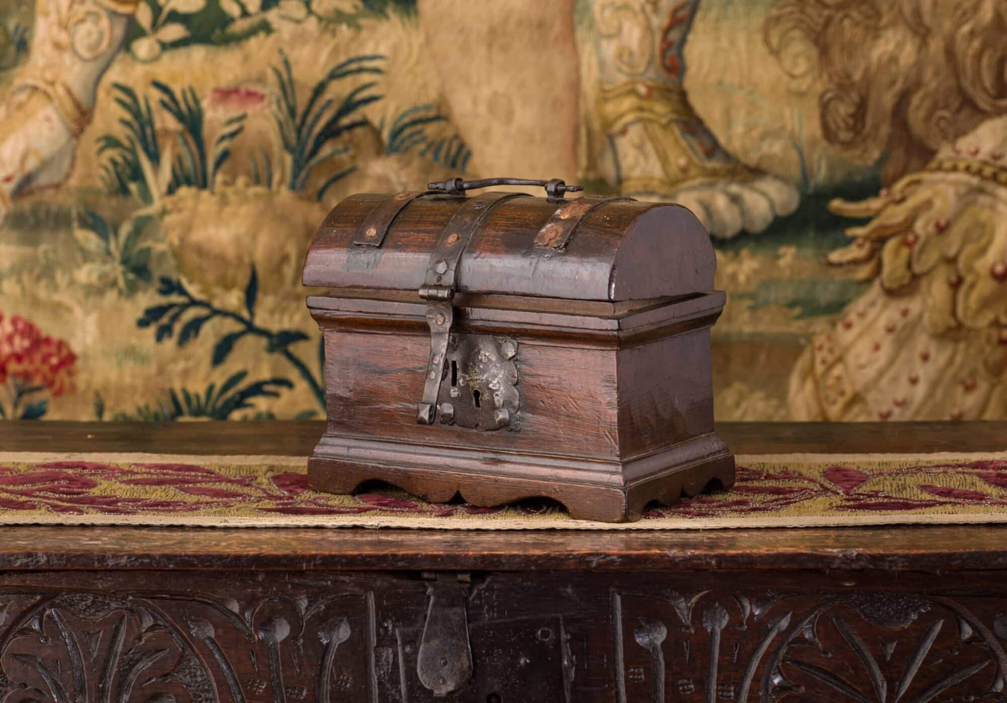 Late Gothic Walnut Casket