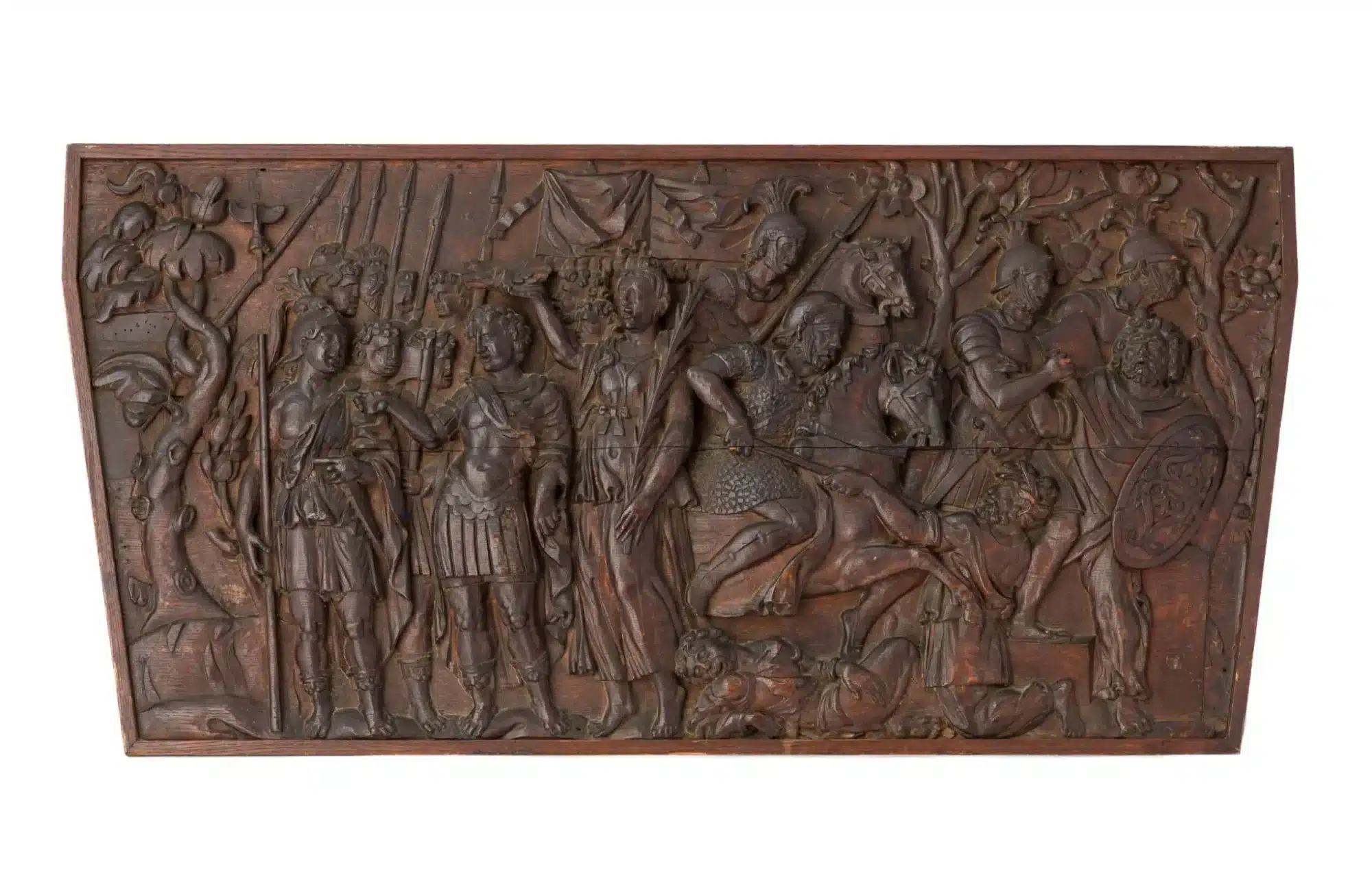 Renaissance Carved Oak Relief Panel