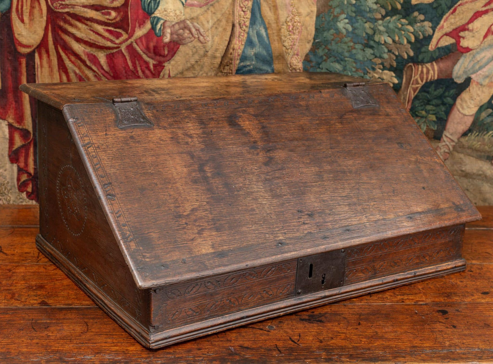 Charles II Oak Desk Box