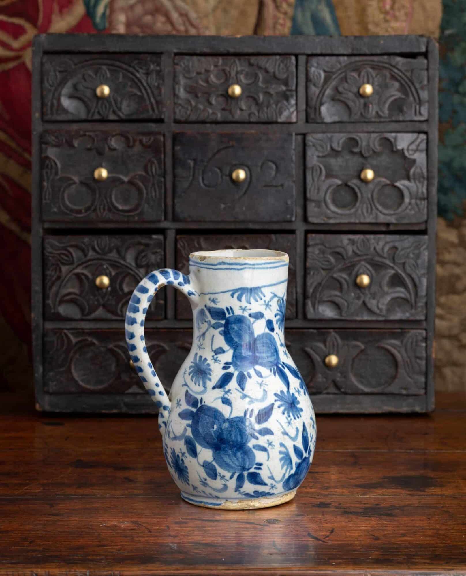 17th century Delftware ewer