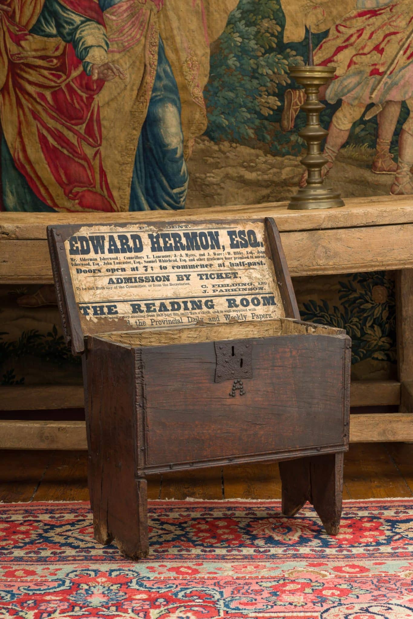 Elizabeth I oak boarded chest