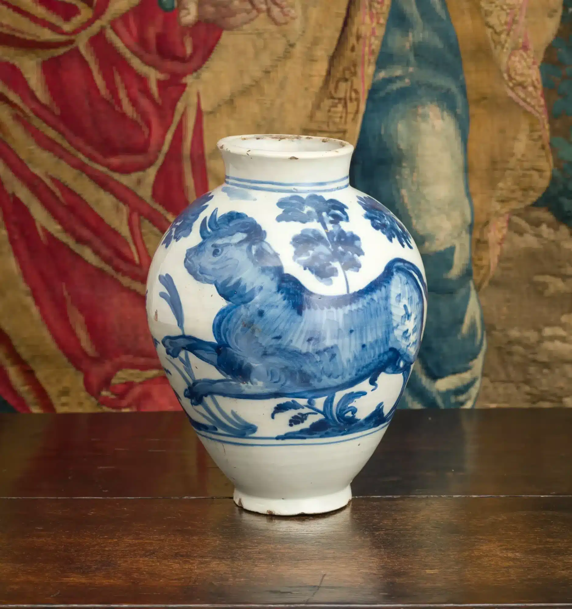 17th century Delftware jar