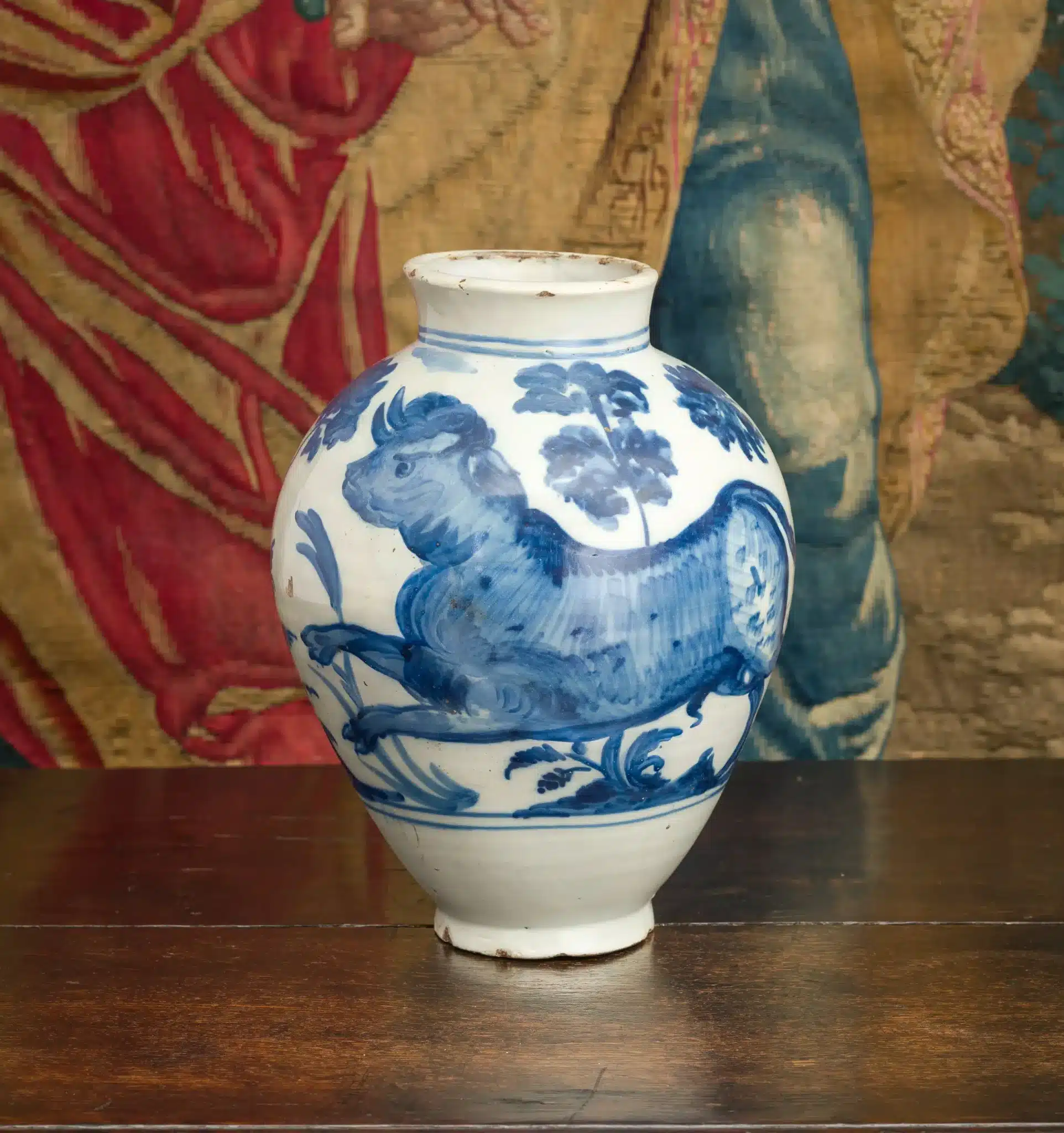 17th century Delftware jar