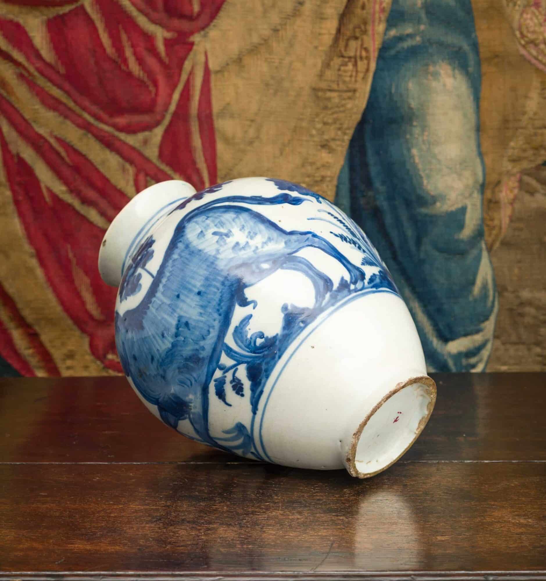 17th century Delftware jar