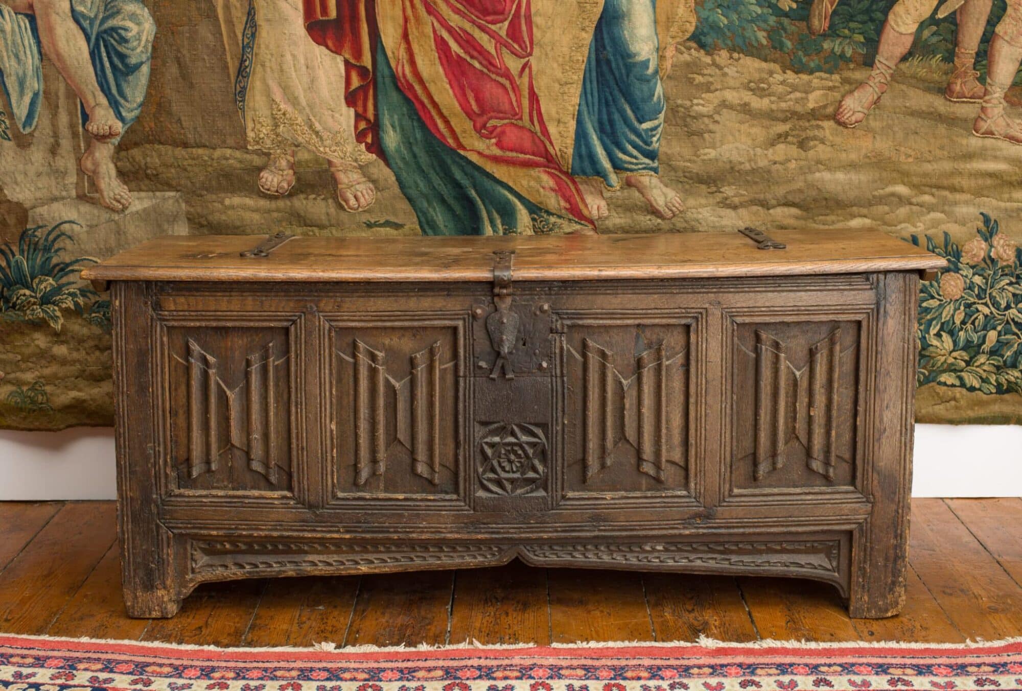 Important Henry VIII linenfold chest