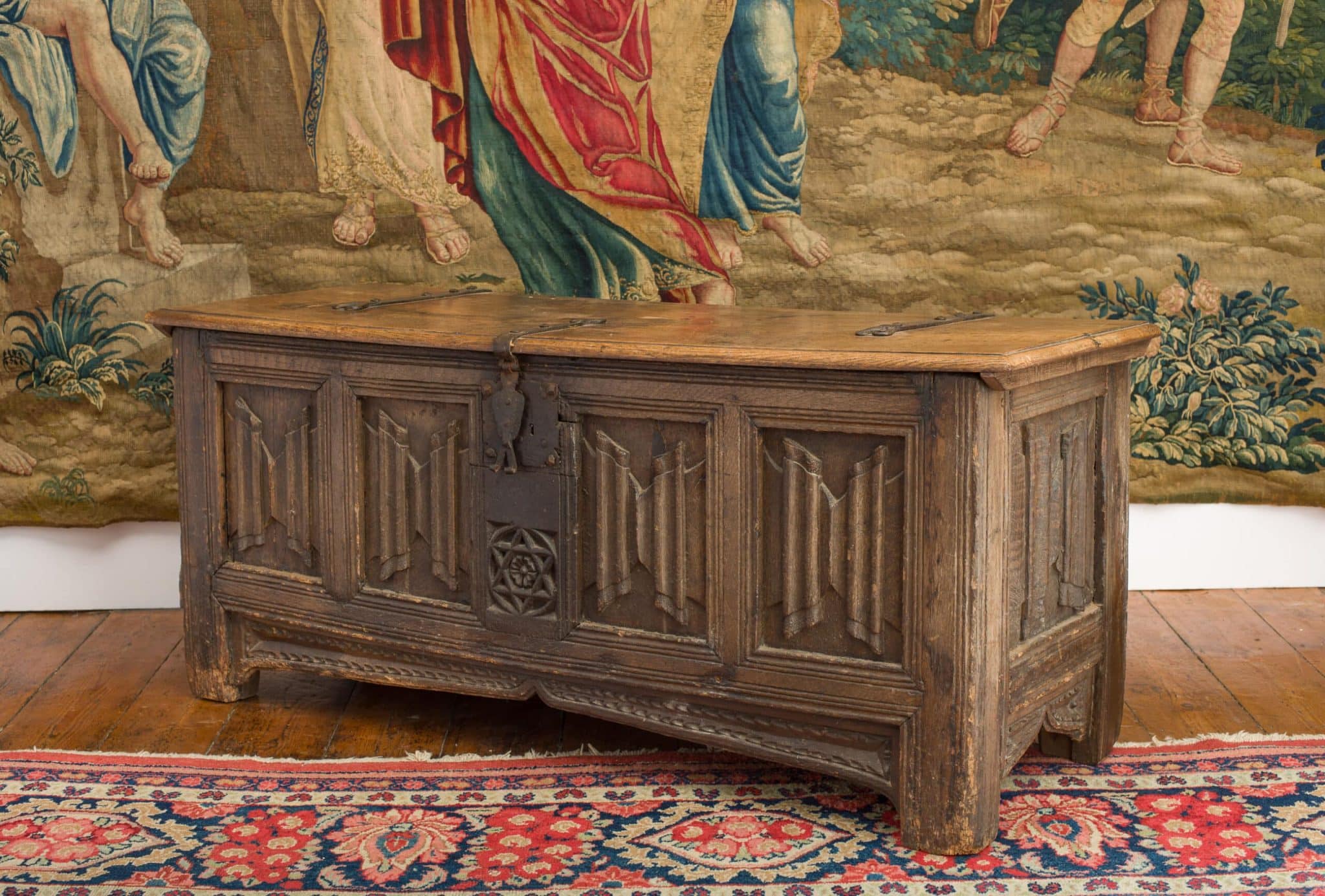 Important Henry VIII linenfold chest