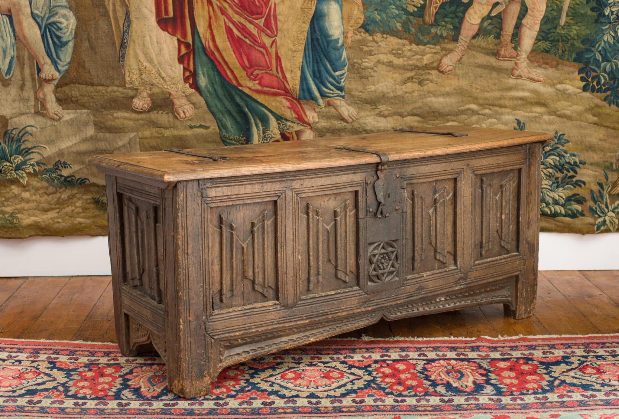 Important Henry VIII linenfold chest
