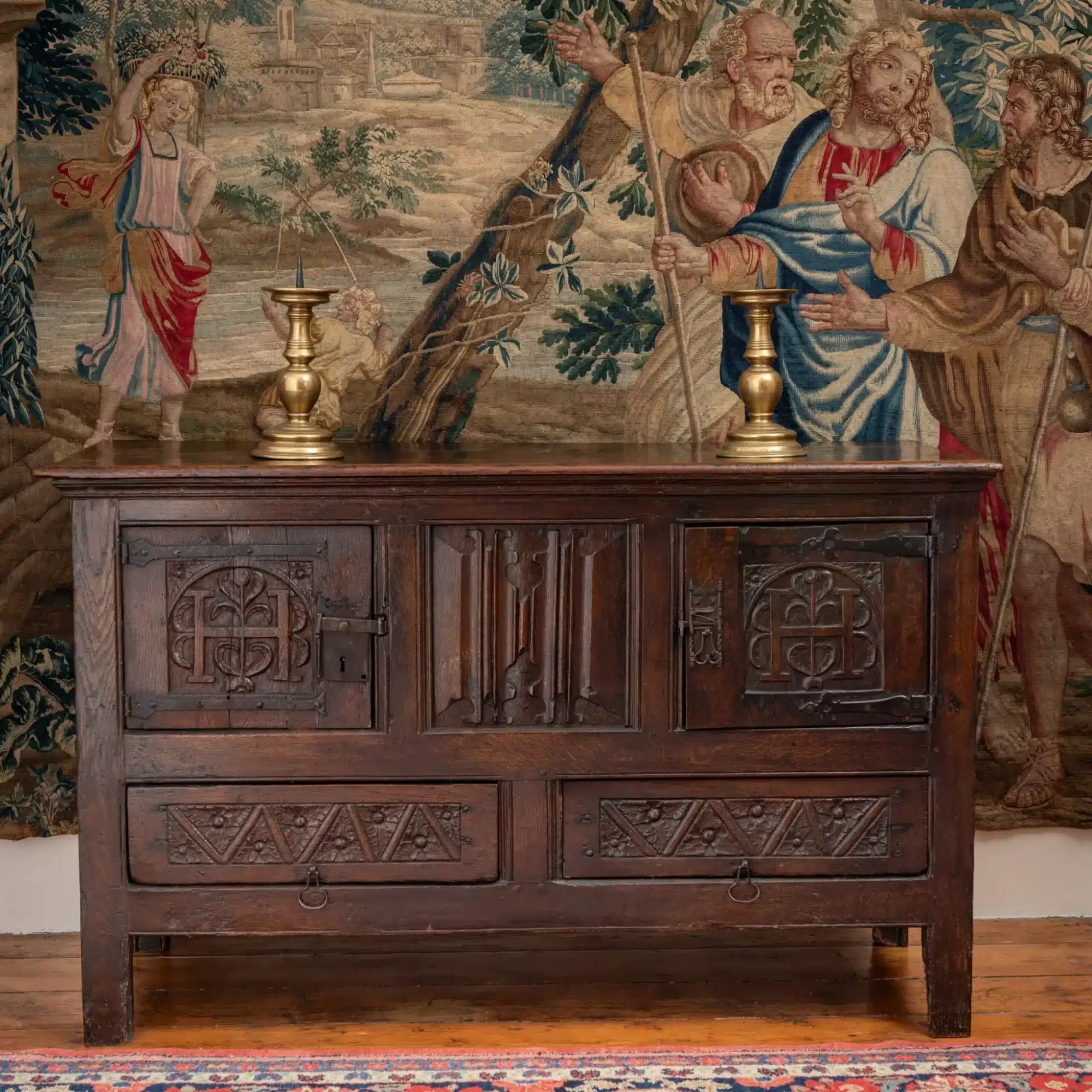 Henry VIII Joined Oak Cupboard