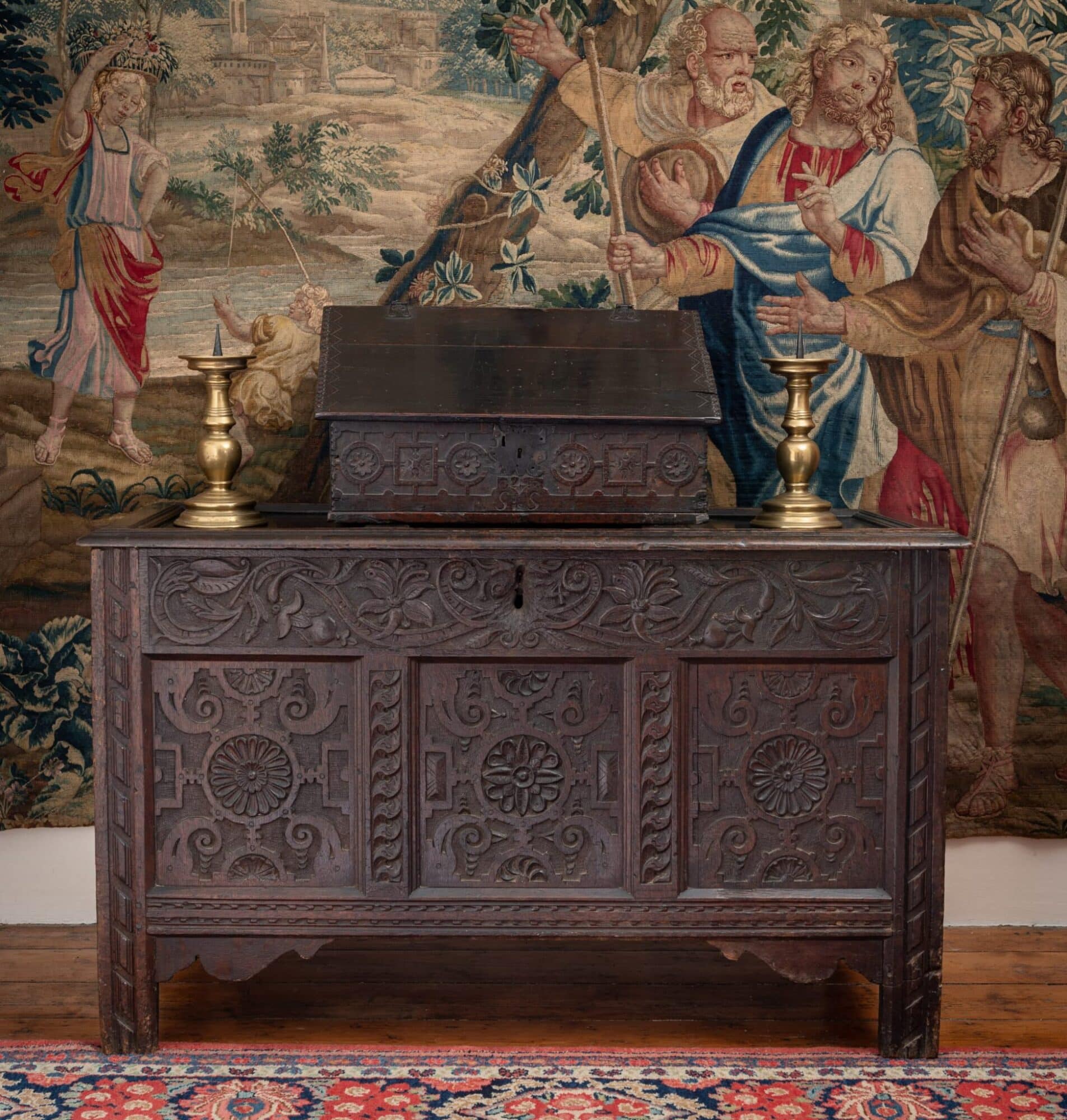 Charles II joined oak  chest