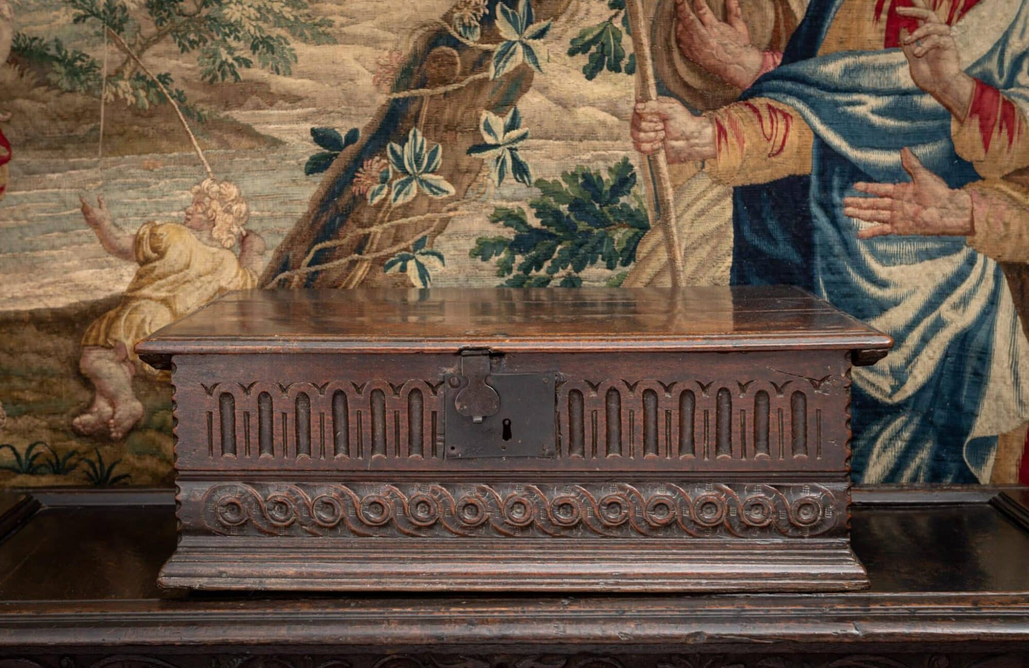 James I boarded oak box