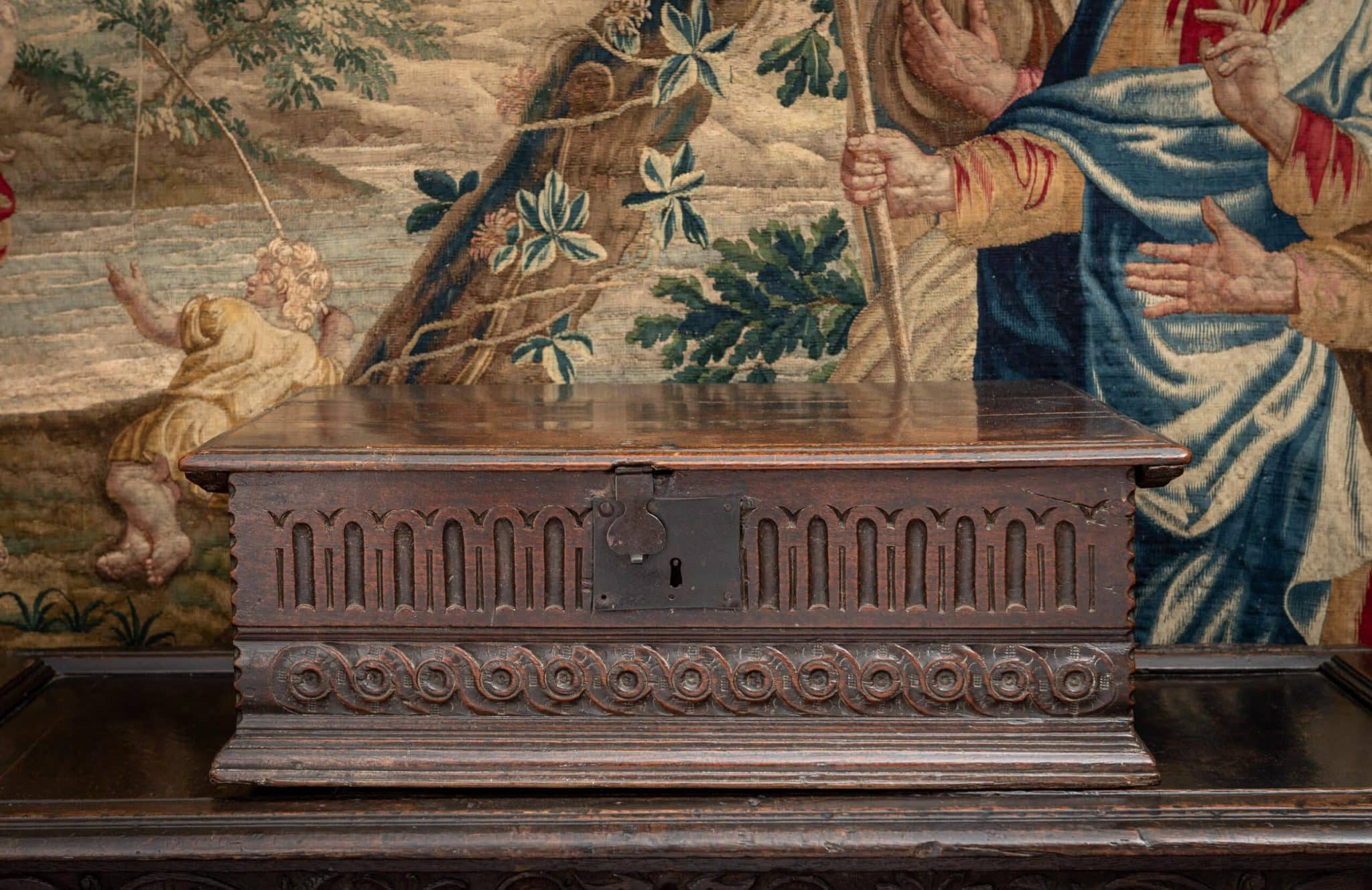 James I boarded oak box