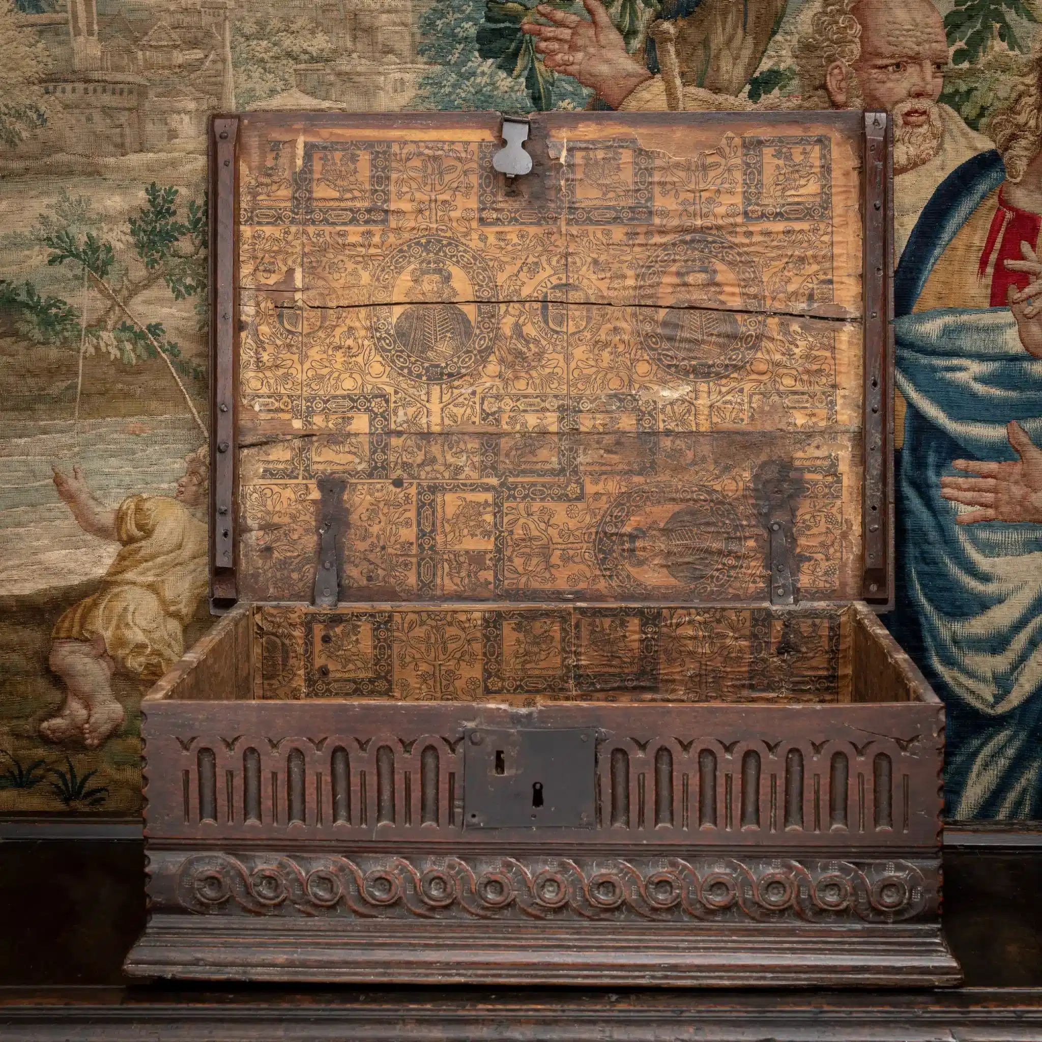 James I boarded oak box