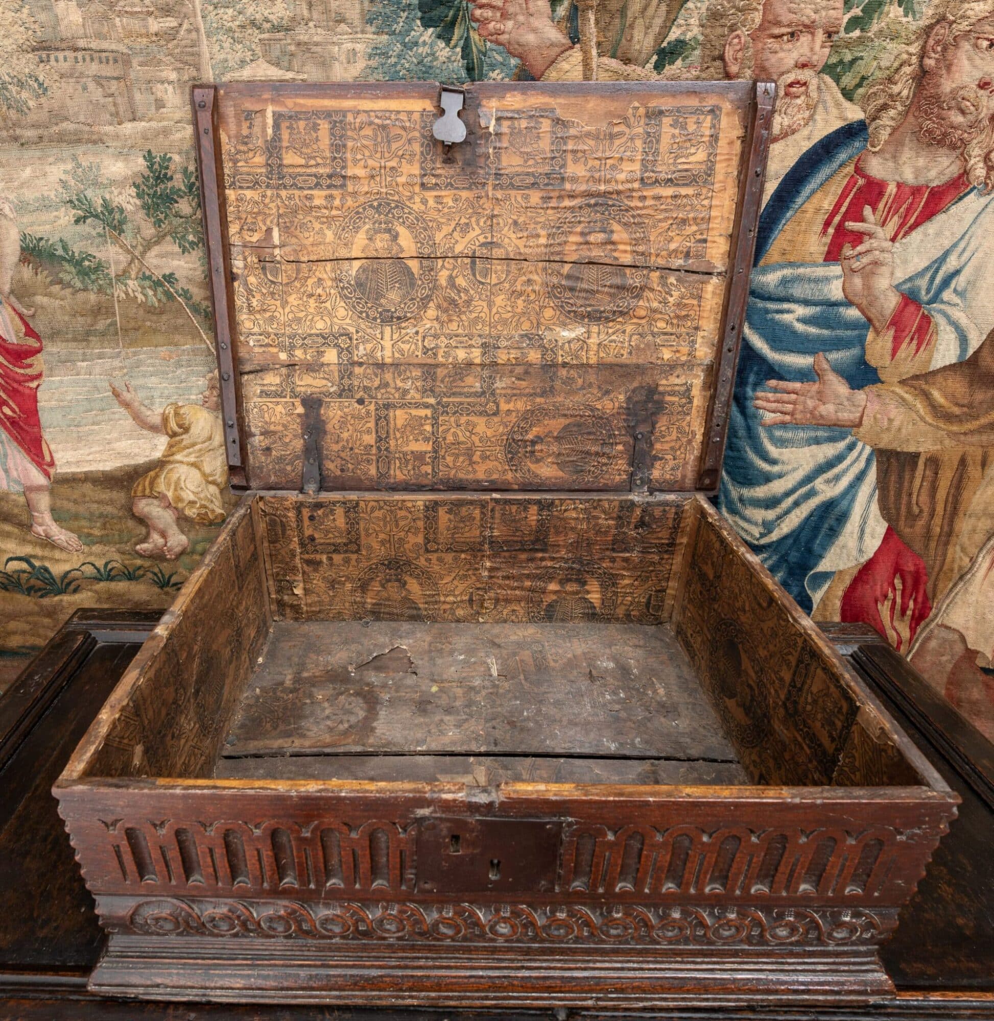 James I boarded oak box