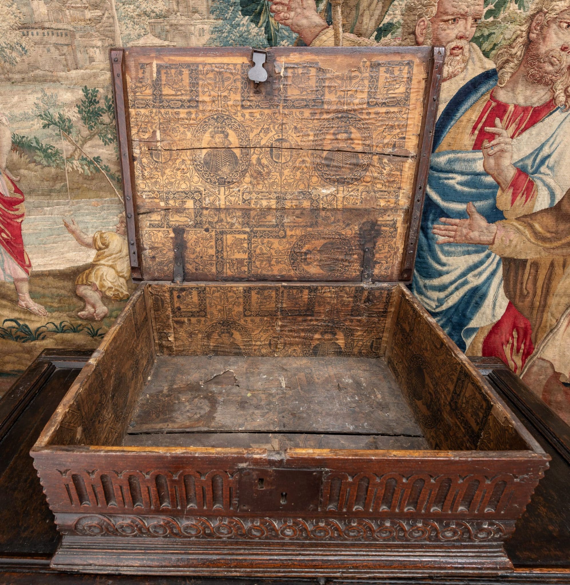 James I boarded oak box