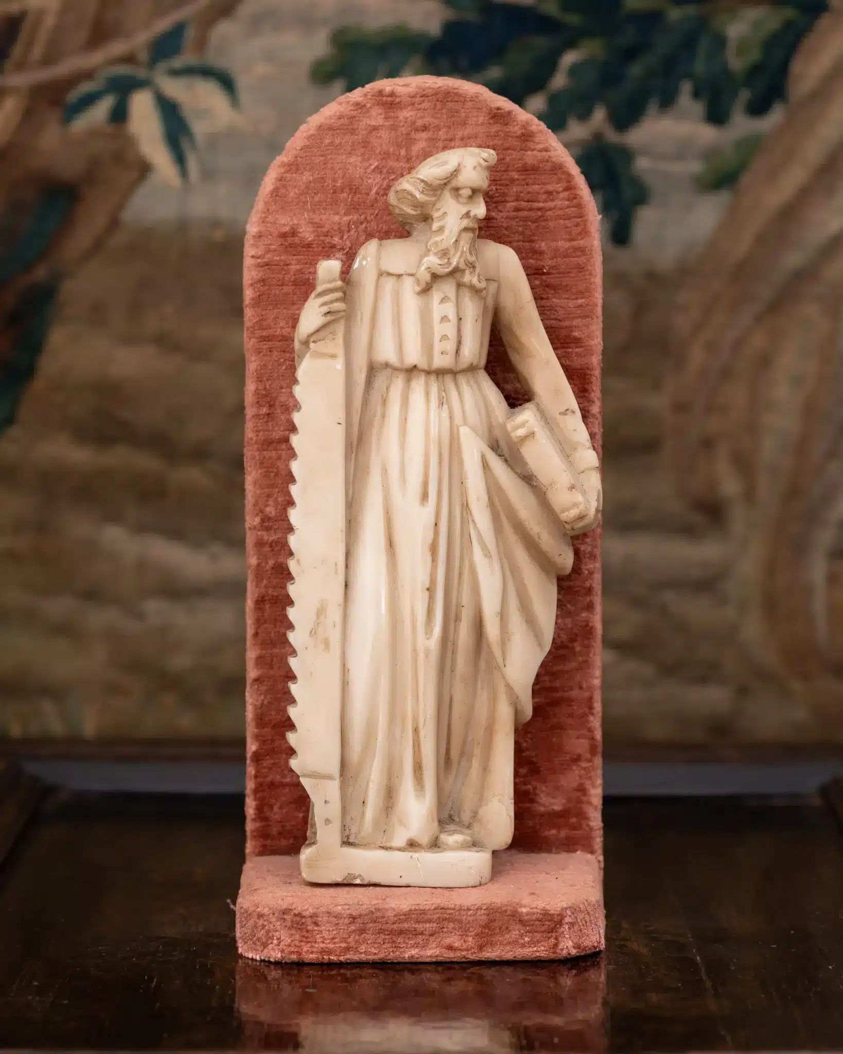 Nottingham Alabaster Sculpture of St Simon the Zealot