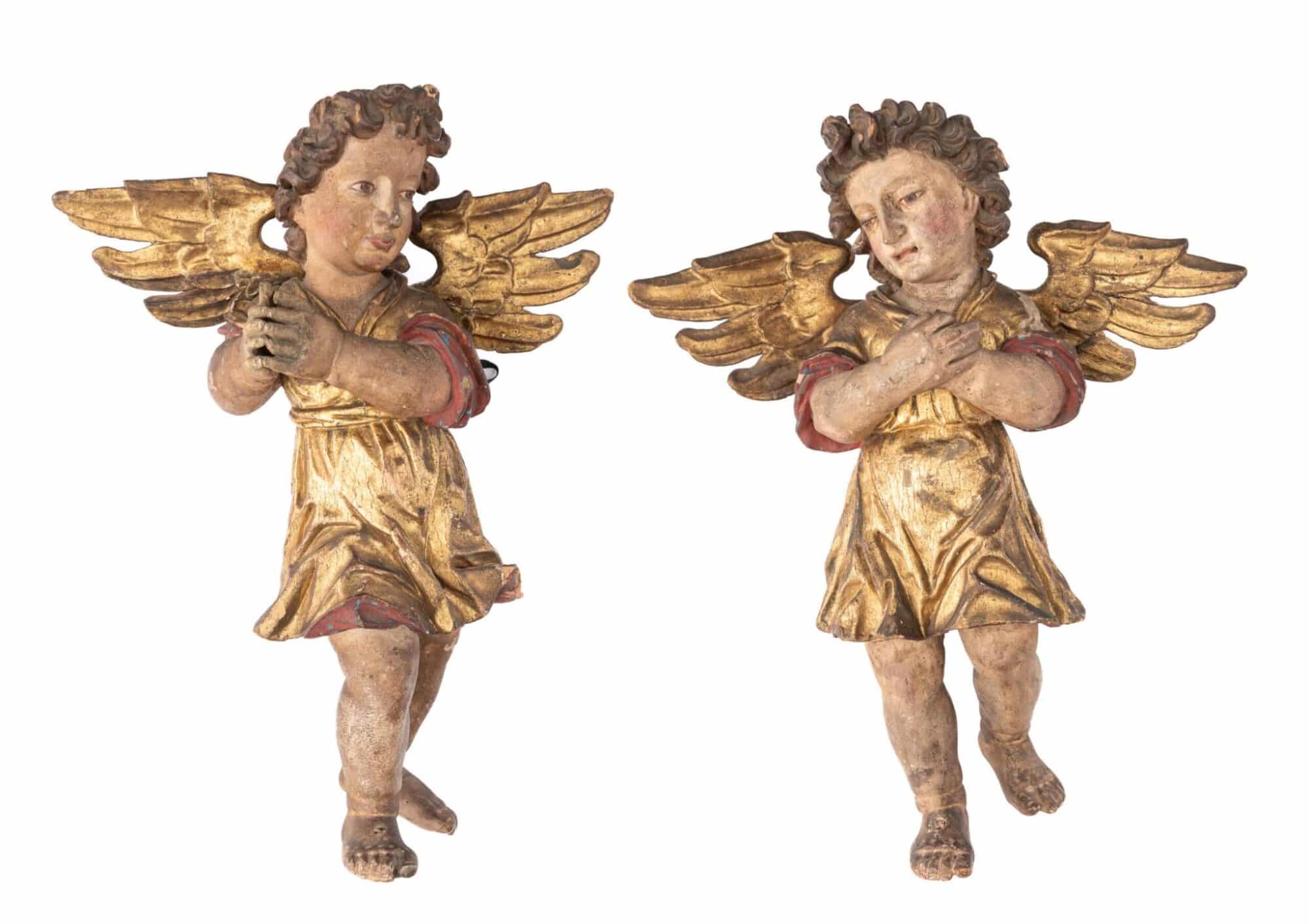 Pair of Late Renaissance Winged Cherubs