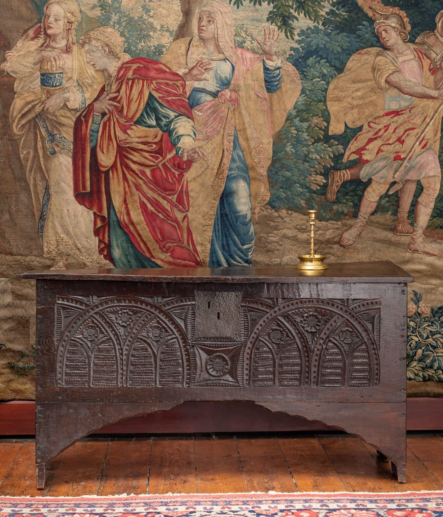 Henry VIII Oak Boarded Chest