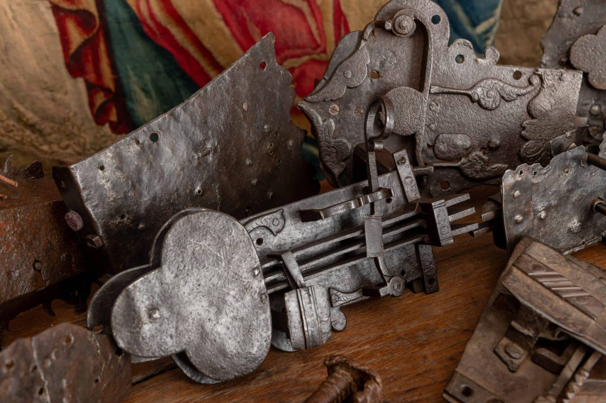 Collection of 15th century – 17th century iron locks
