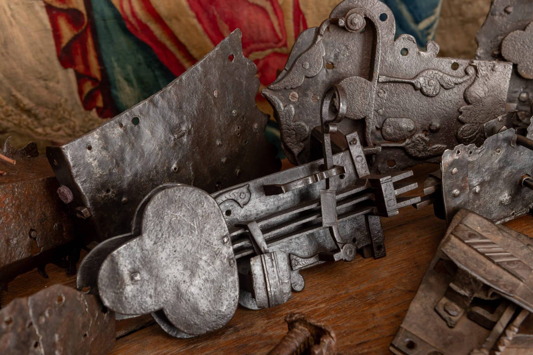 Collection of 15th century – 17th century iron locks