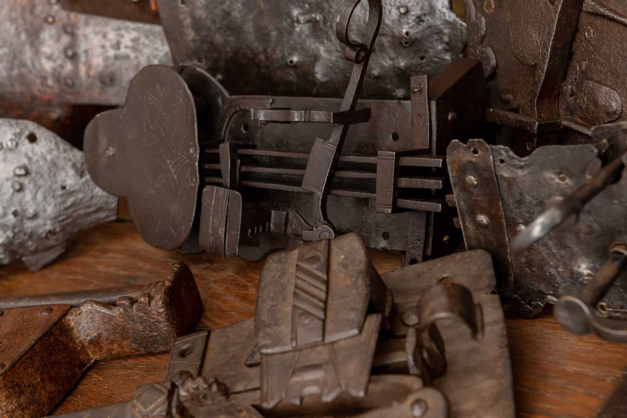 Collection of 15th century – 17th century iron locks