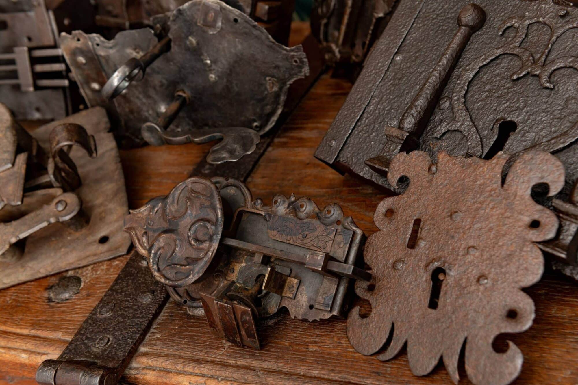 Collection of 15th century – 17th century iron locks